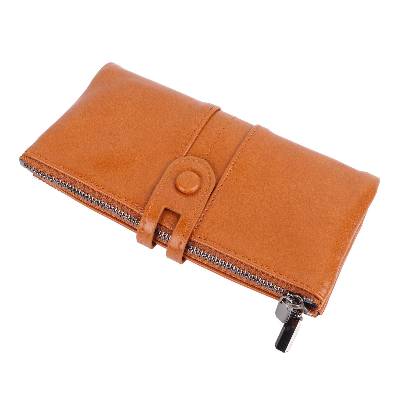 Women Wallet RFID Blocking Large Capacity Zipper Closure PU Leather Retro Style Lady Wallet - Image 2