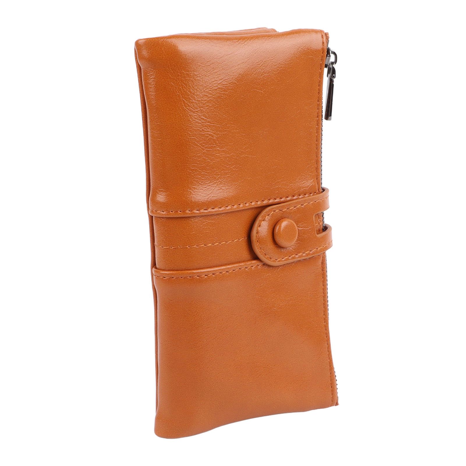 Women Wallet RFID Blocking Large Capacity Zipper Closure PU Leather Retro Style Lady Wallet - Image 8