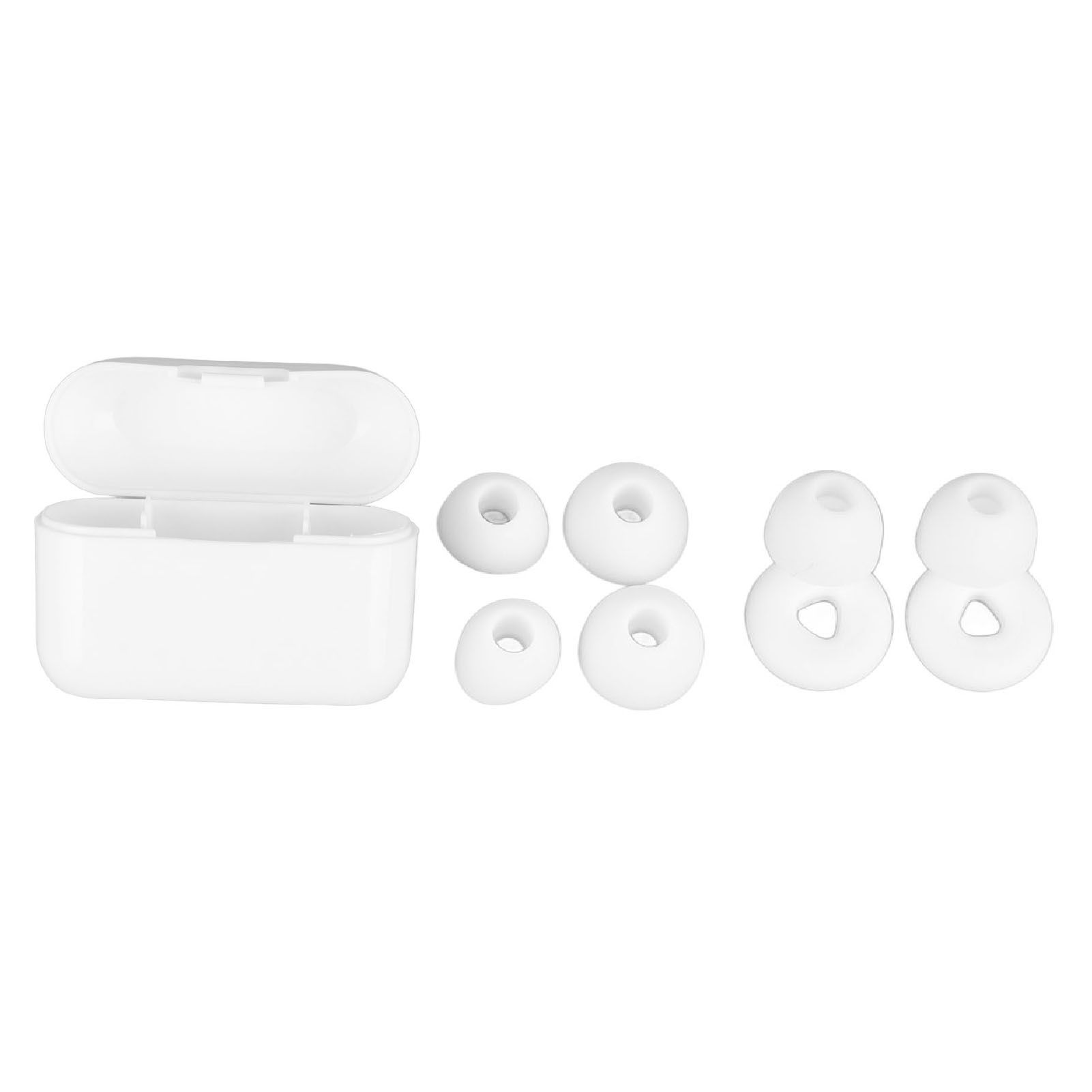 3 Pairs Noise Cancelling Silicone Ear Plugs Reusable Noise Reduction Waterproof Earplugs for Sleeping Swimming Ring Shape White - Image 1