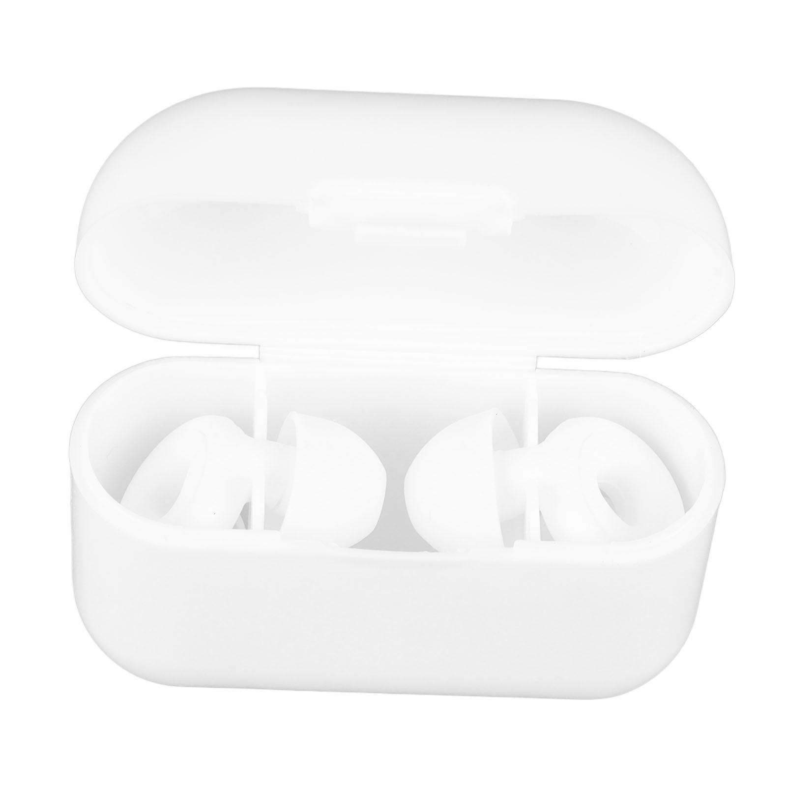 3 Pairs Noise Cancelling Silicone Ear Plugs Reusable Noise Reduction Waterproof Earplugs for Sleeping Swimming Ring Shape White - Image 7
