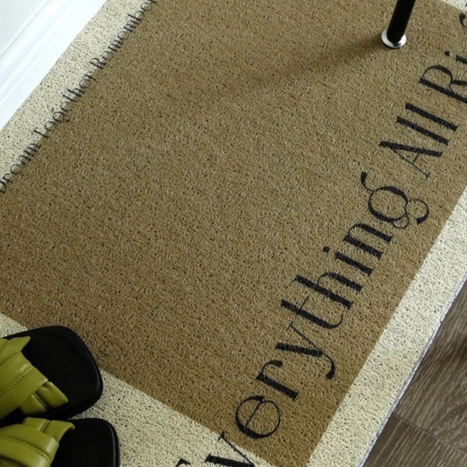 Entry Doormat Durable PVC Loop Mesh Repels Water Anti Slip Croppable Shoe Scraper Outdoor Indoor Mats Color Patches - Image 2