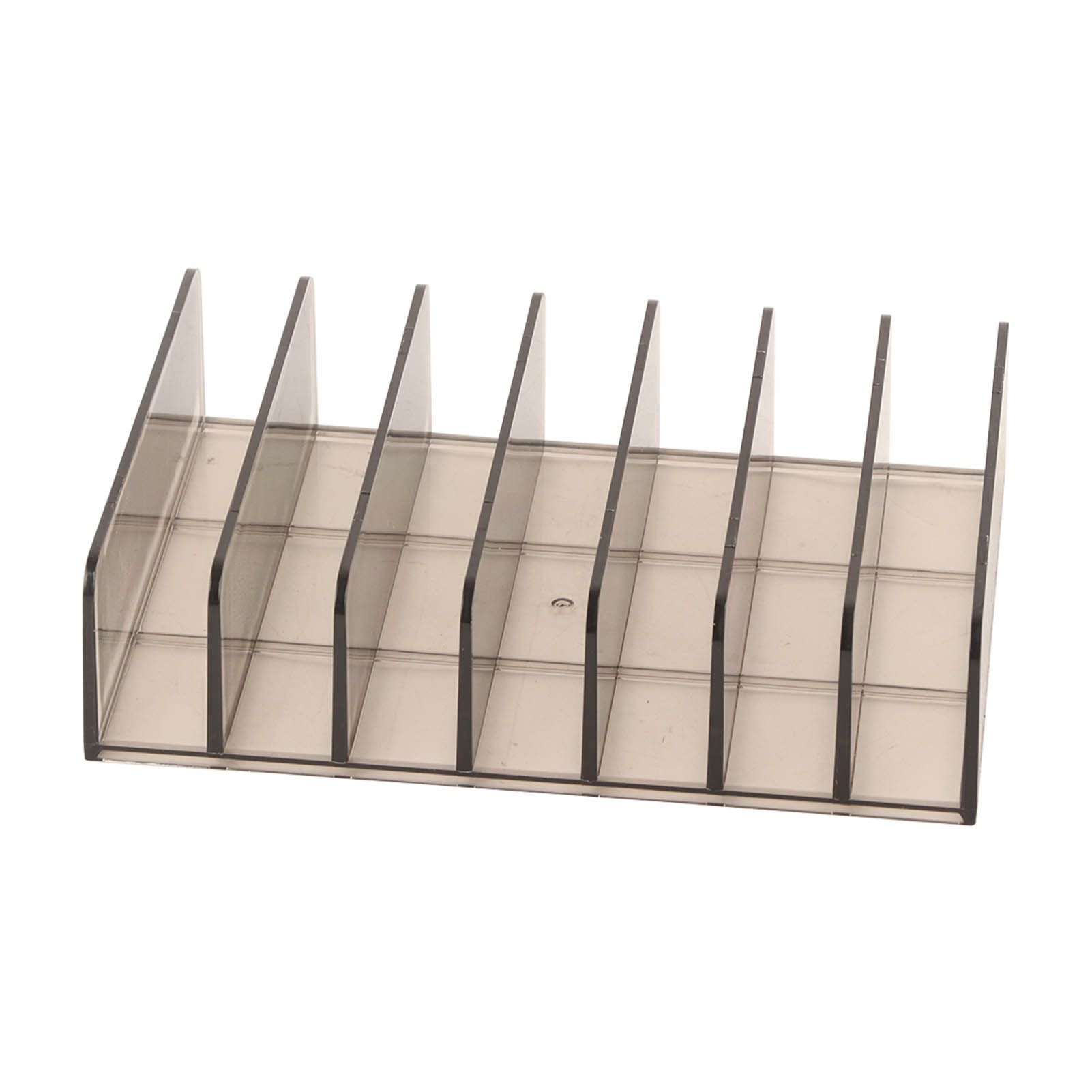 Eyeshadow Palettes Organizer 7 Sections Transparent Makeup Holder for Bathroom Countertops Vanities - Image 1
