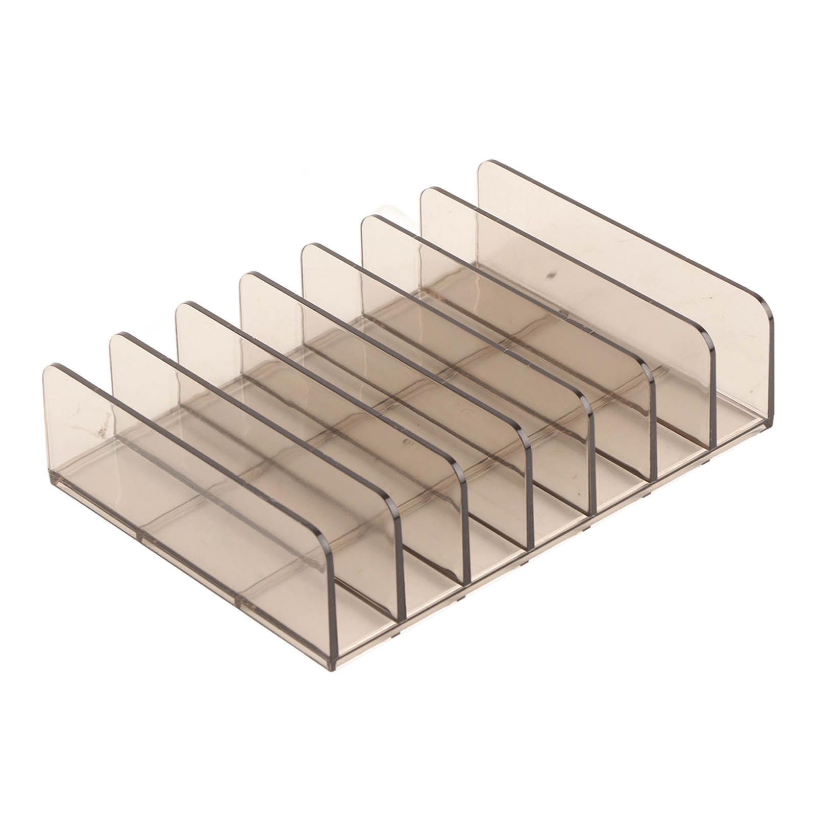 Eyeshadow Palettes Organizer 7 Sections Transparent Makeup Holder for Bathroom Countertops Vanities - Image 2