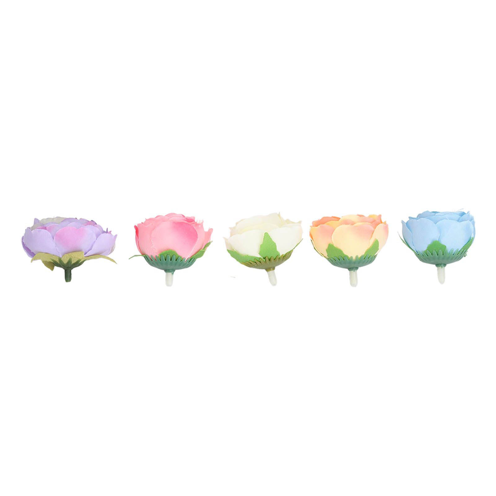 50 Pcs Camellia Flower Decor DIY Corsage Headdress Artificial Flower Heads False Rose Head Little Flower Buds - Image 5