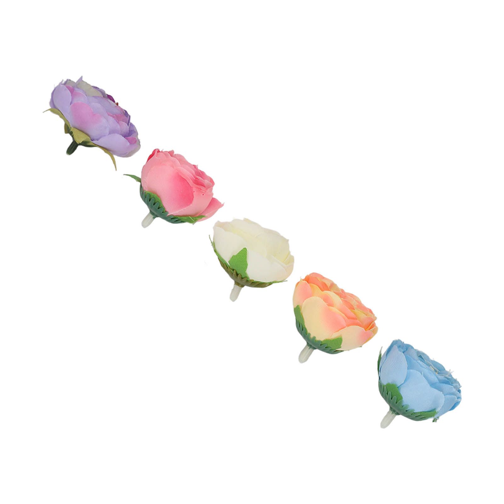50 Pcs Camellia Flower Decor DIY Corsage Headdress Artificial Flower Heads False Rose Head Little Flower Buds - Image 6