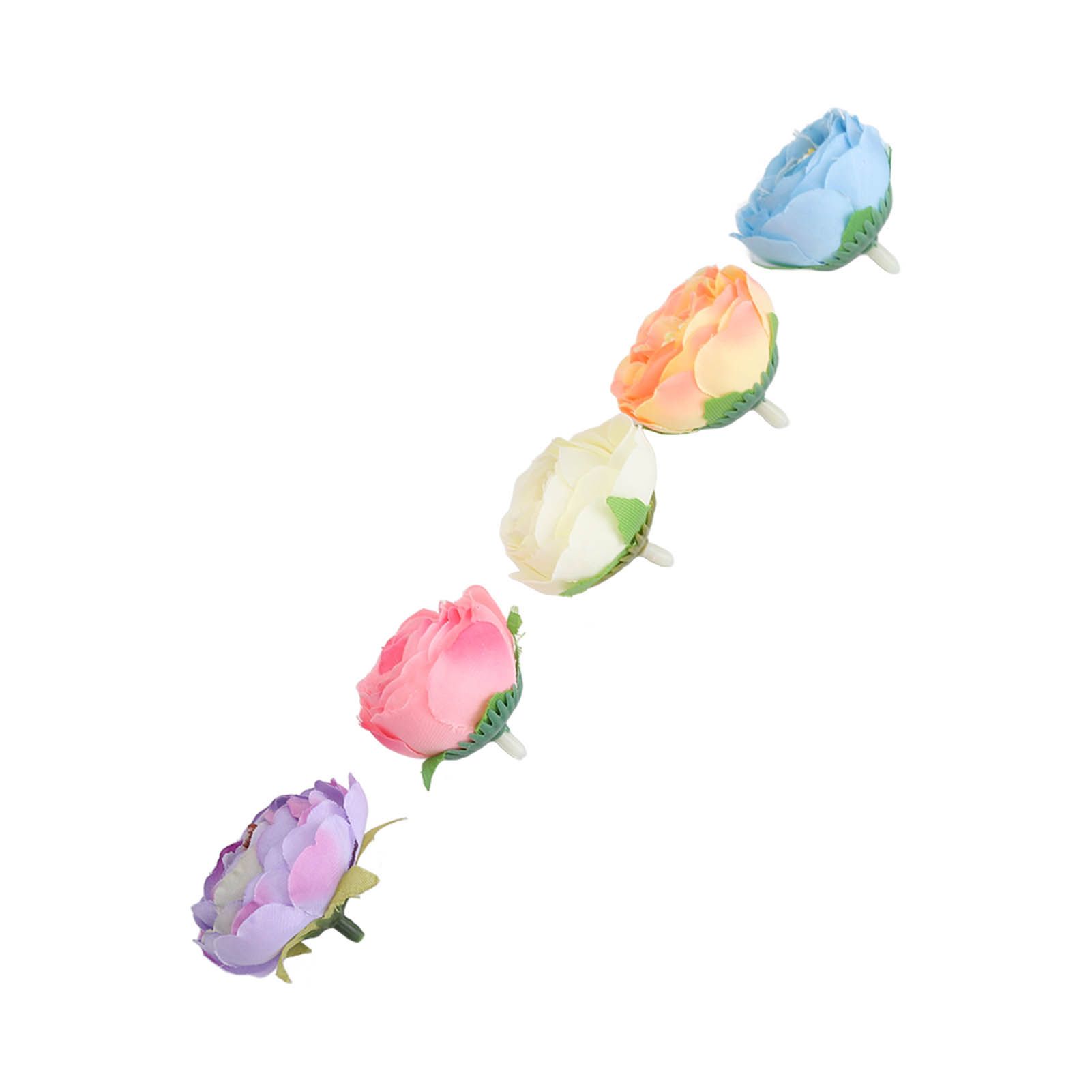 50 Pcs Camellia Flower Decor DIY Corsage Headdress Artificial Flower Heads False Rose Head Little Flower Buds - Image 7