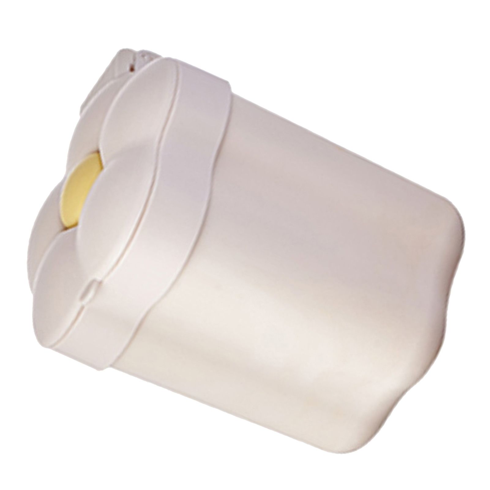 Desktop Trash Bin with Lid Flower Shape Small Garbage Can Large Opening Storage Paper Basket White - Image 6