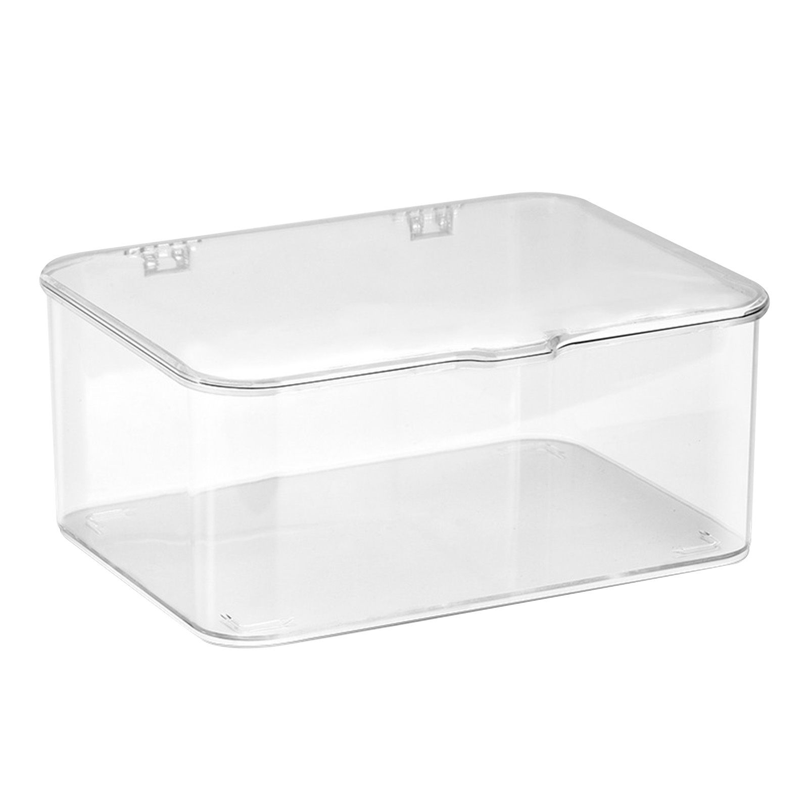 Desk Storage Box Plastic Large Capacity Dustproof Multi Functional Phone Case Storage Holder with Lid Transparent - Image 1