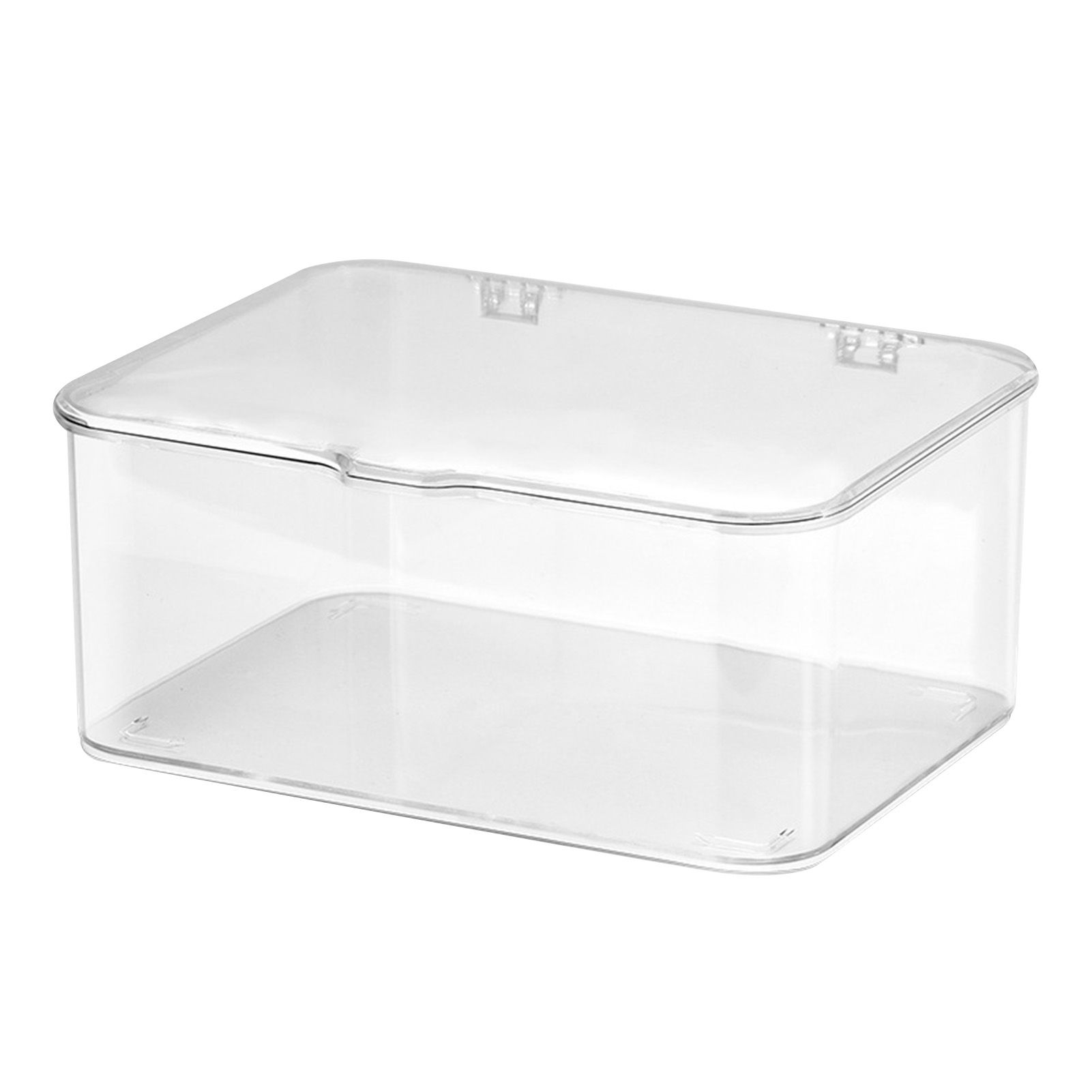 Desk Storage Box Plastic Large Capacity Dustproof Multi Functional Phone Case Storage Holder with Lid Transparent - Image 2