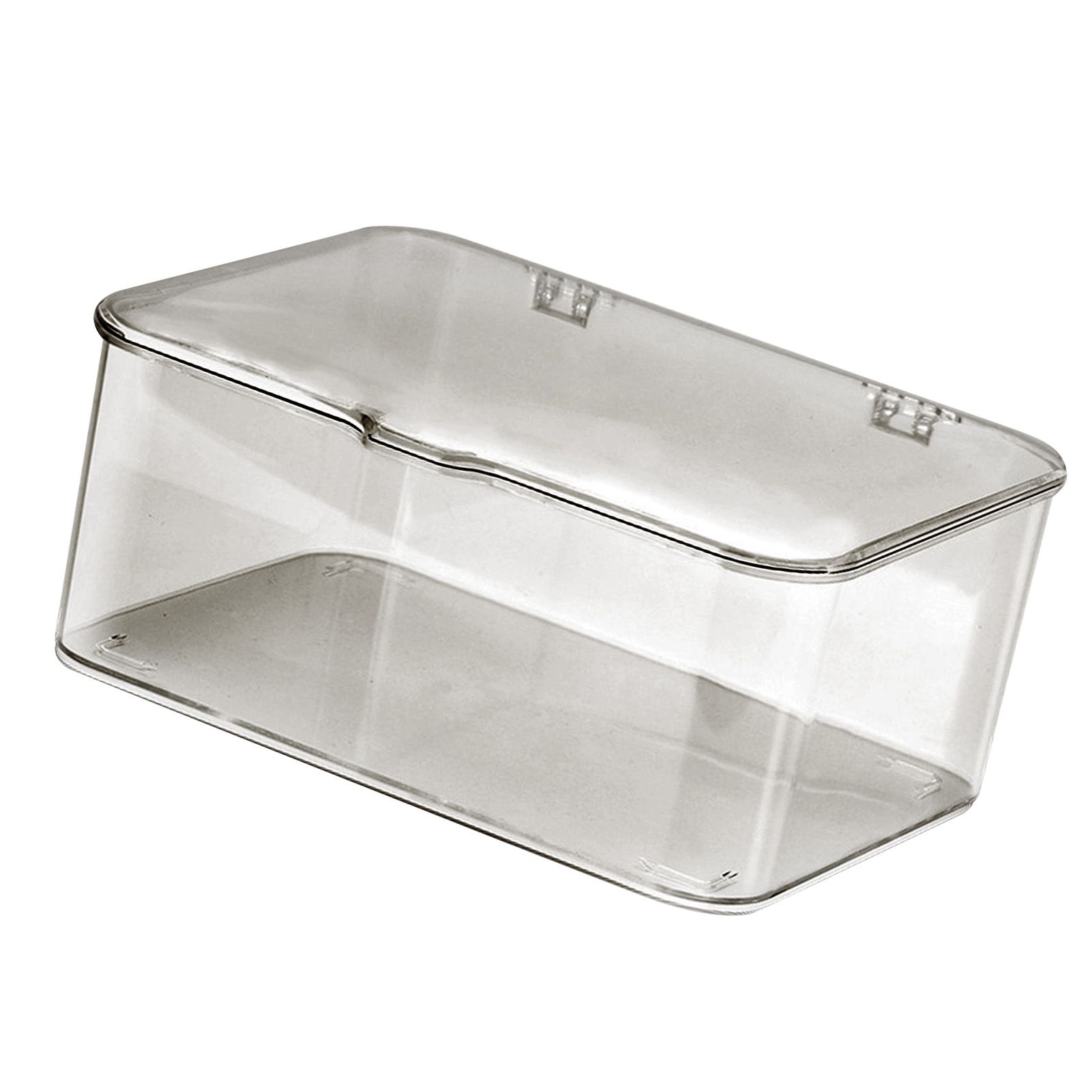 Desk Storage Box Plastic Large Capacity Dustproof Multi Functional Phone Case Storage Holder with Lid Light Gray - Image 3