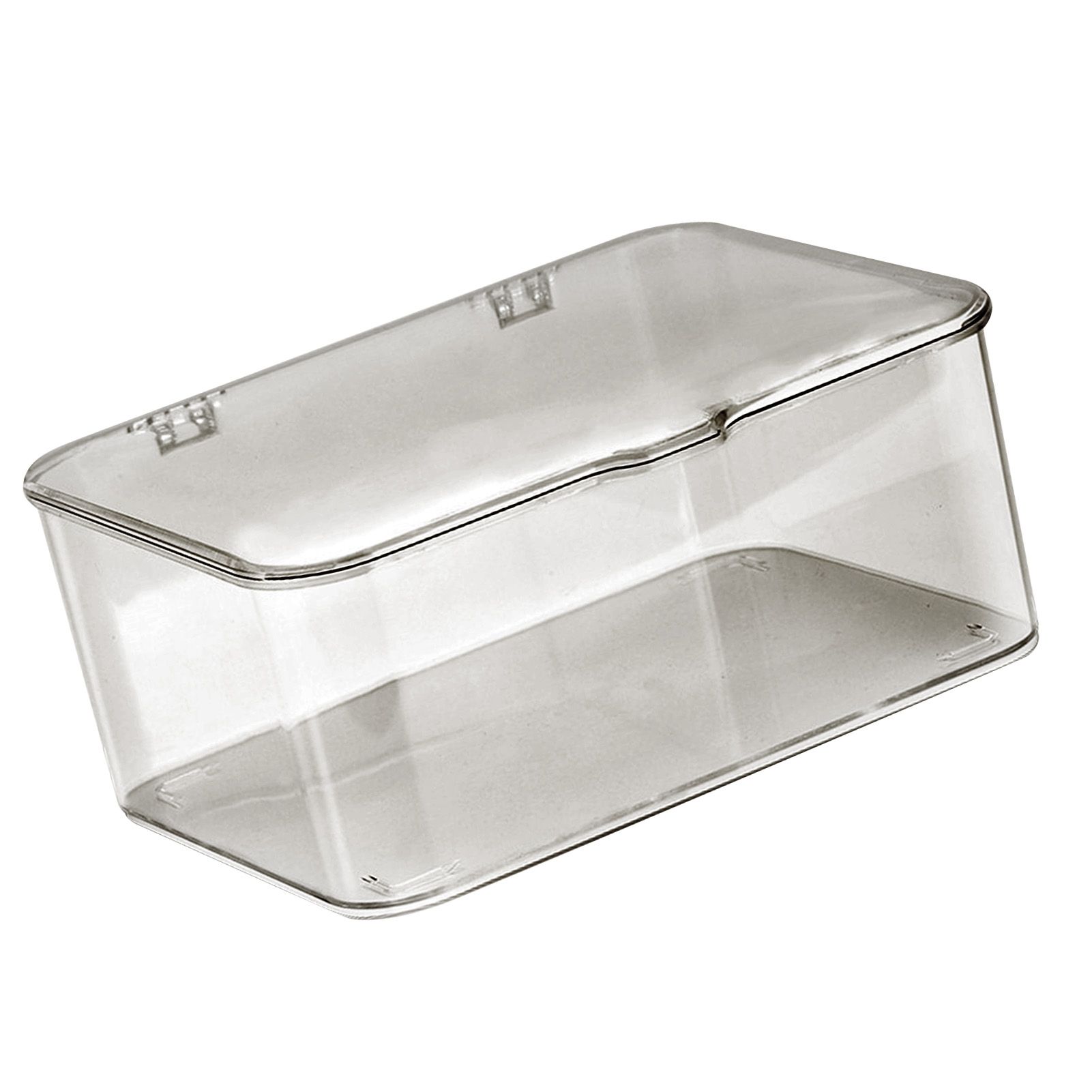 Desk Storage Box Plastic Large Capacity Dustproof Multi Functional Phone Case Storage Holder with Lid Light Gray - Image 4