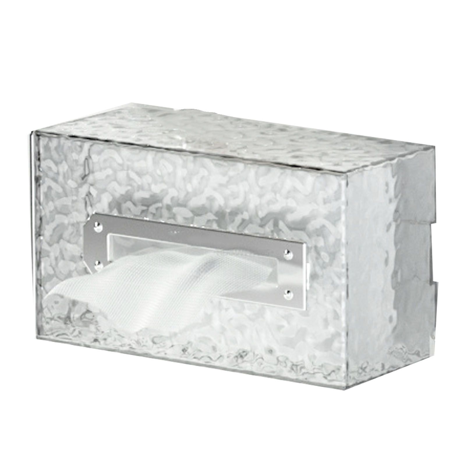 Napkin Paper Holder Box Space Saving Home Decoration Rugged Wall Mounted Tissue Box for Living Room Bedroom Transparent Silver - Image 4