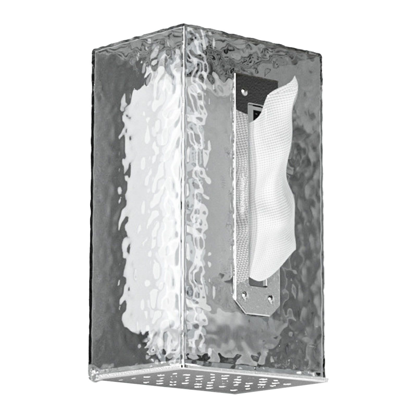 Napkin Paper Holder Box Space Saving Home Decoration Rugged Wall Mounted Tissue Box for Living Room Bedroom Translucent Silver - Image 2