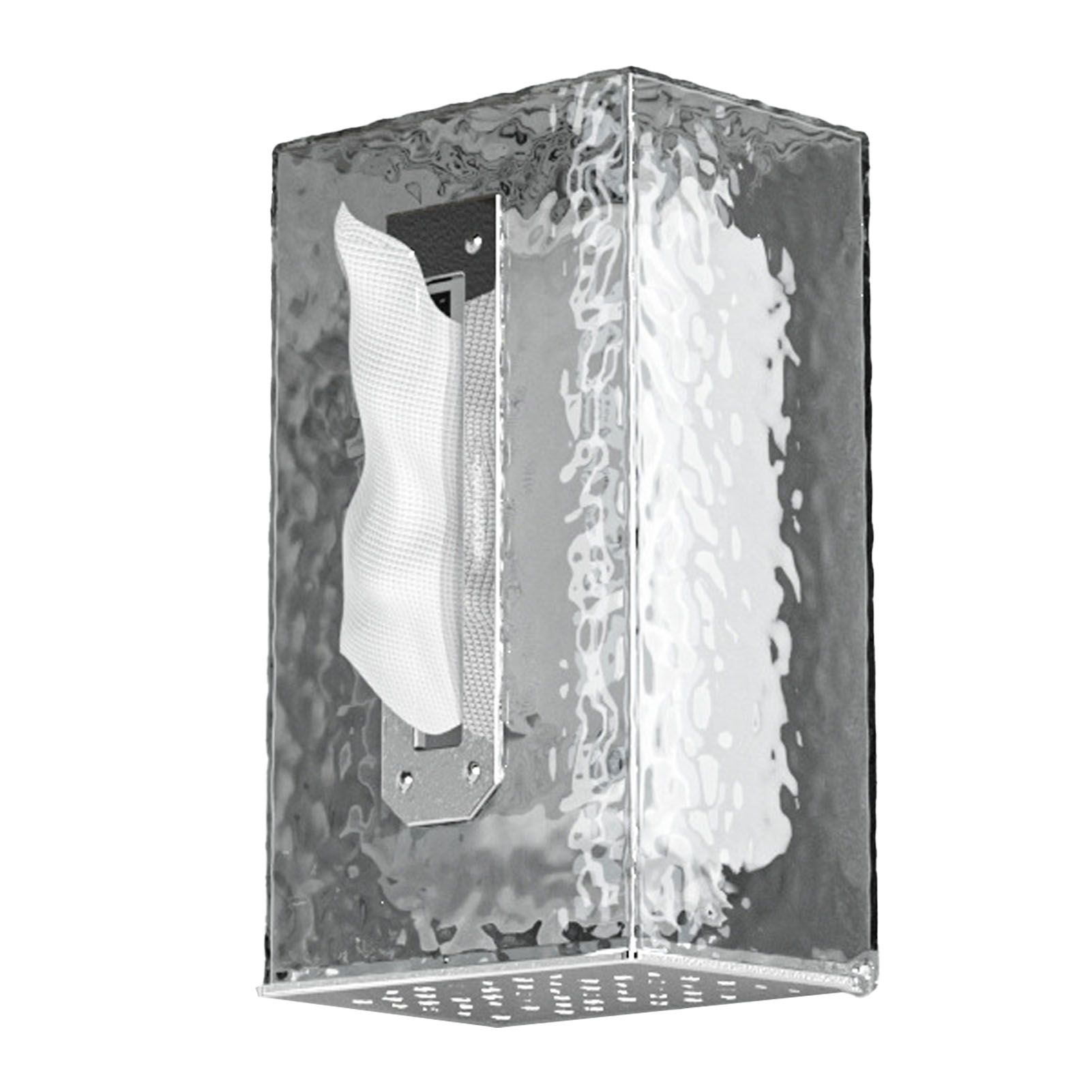 Napkin Paper Holder Box Space Saving Home Decoration Rugged Wall Mounted Tissue Box for Living Room Bedroom Translucent Silver - Image 3