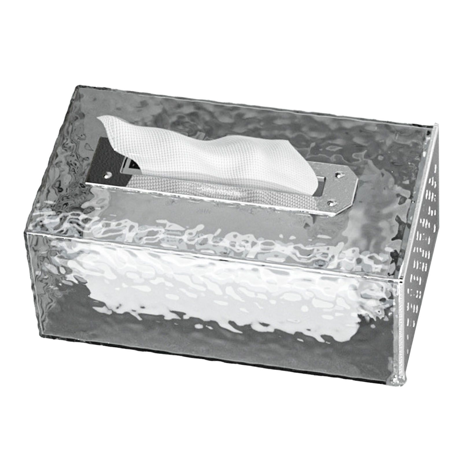 Napkin Paper Holder Box Space Saving Home Decoration Rugged Wall Mounted Tissue Box for Living Room Bedroom Translucent Silver - Image 4