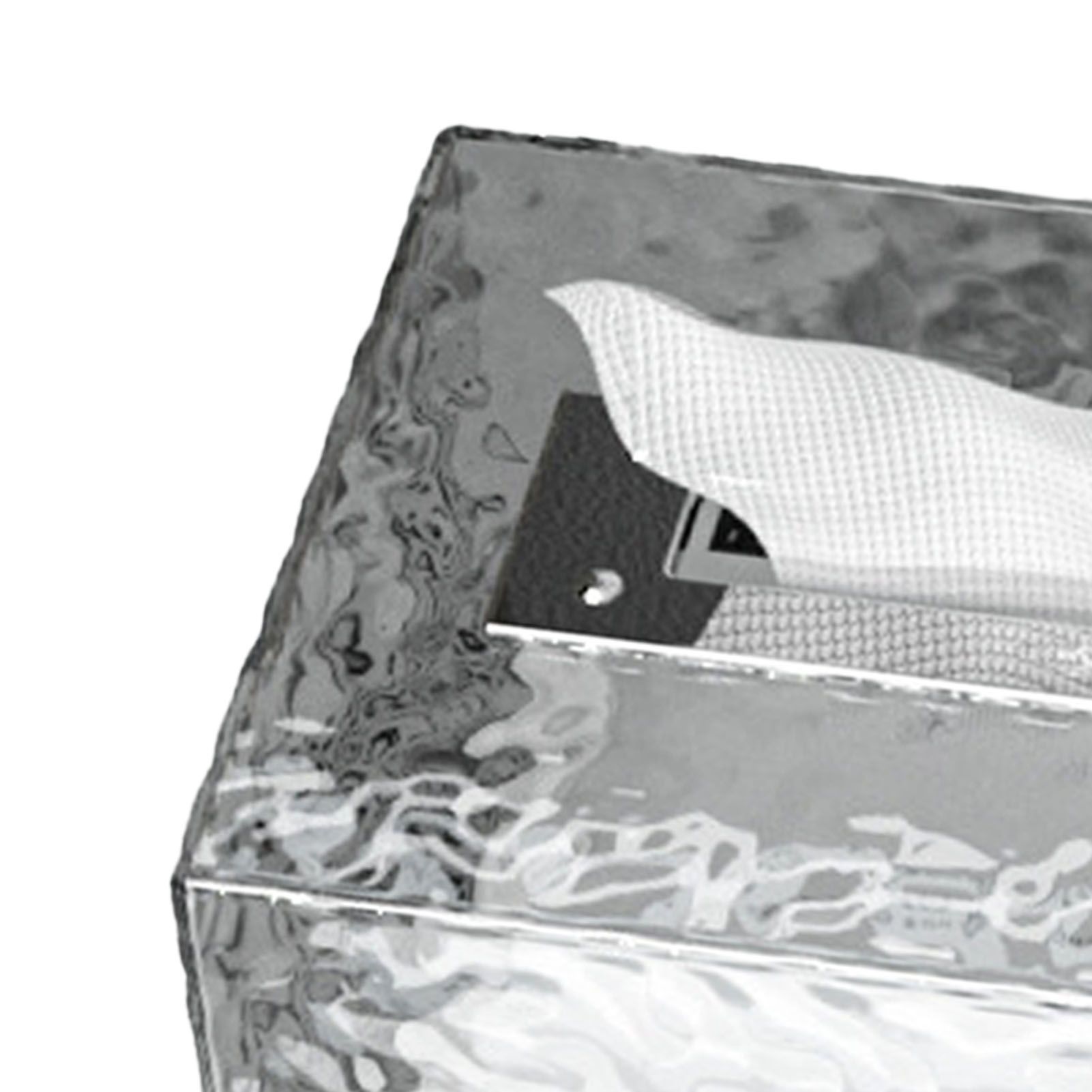 Napkin Paper Holder Box Space Saving Home Decoration Rugged Wall Mounted Tissue Box for Living Room Bedroom Translucent Silver - Image 7