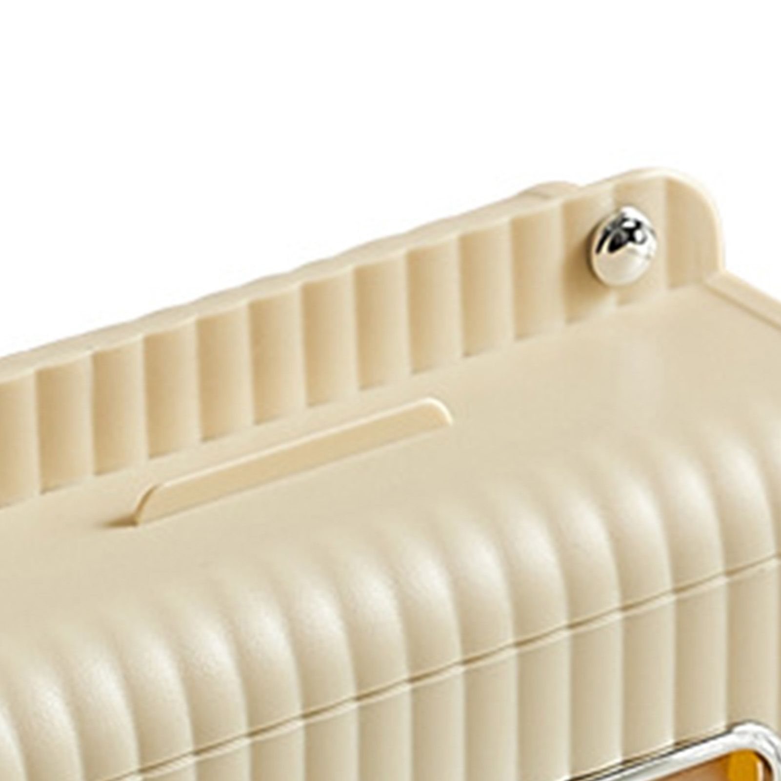 Tissue Box Cover HIPS ABS Multifunctional Desktop Rectangular Napkin Dispenser Holder with Stationery Box for Living Room Bedroom Cream - Image 6