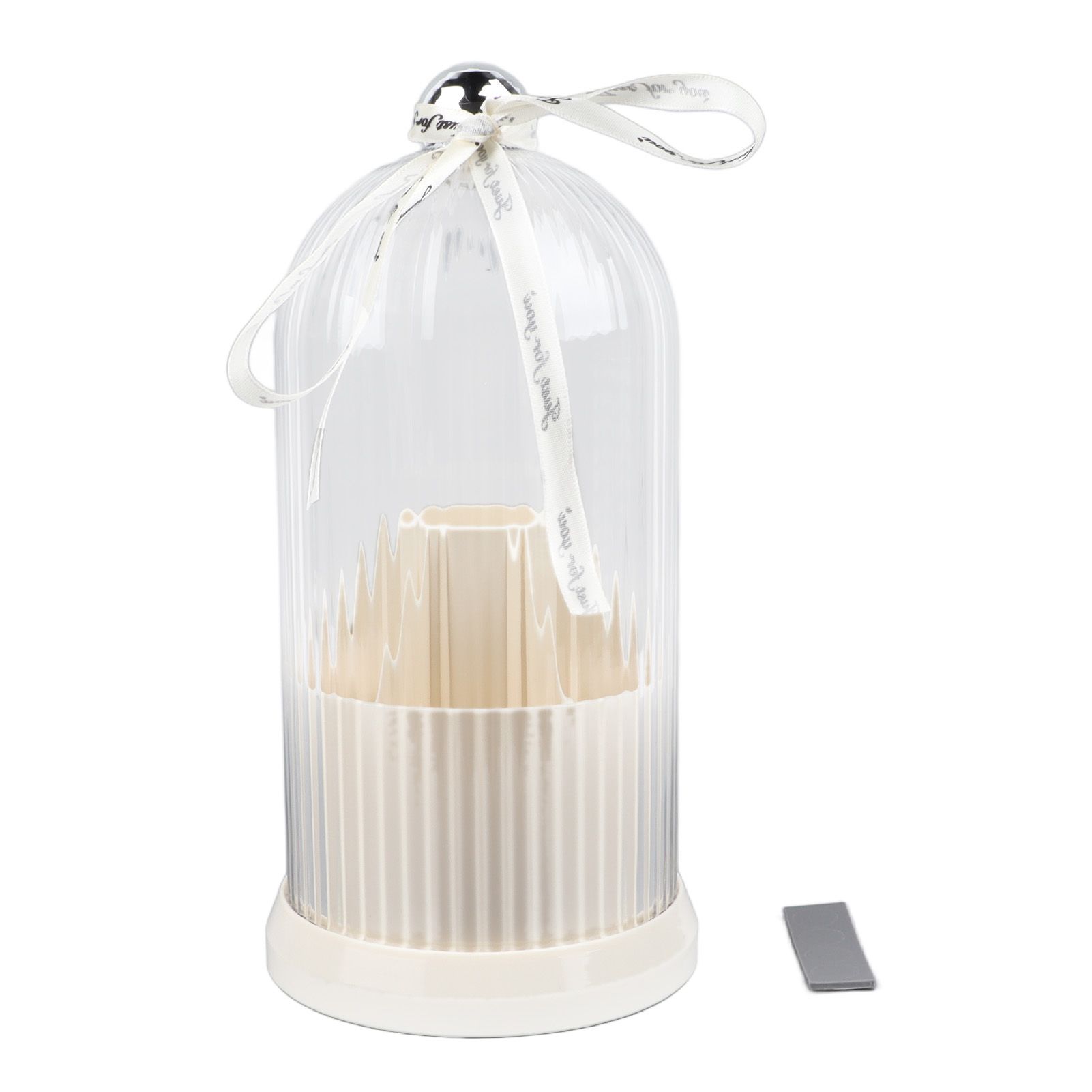 Makeup Brush Storage Holder 360 Degree Rotatable Makeup Organizer Dustproof Waterproof Holder for Lipstick Cosmetic Milky White - Image 1