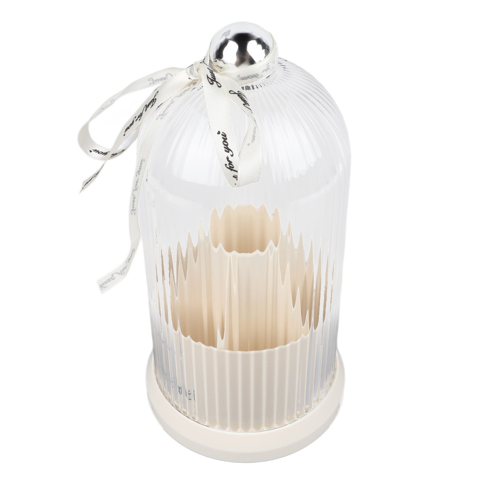 Makeup Brush Storage Holder 360 Degree Rotatable Makeup Organizer Dustproof Waterproof Holder for Lipstick Cosmetic Milky White - Image 5