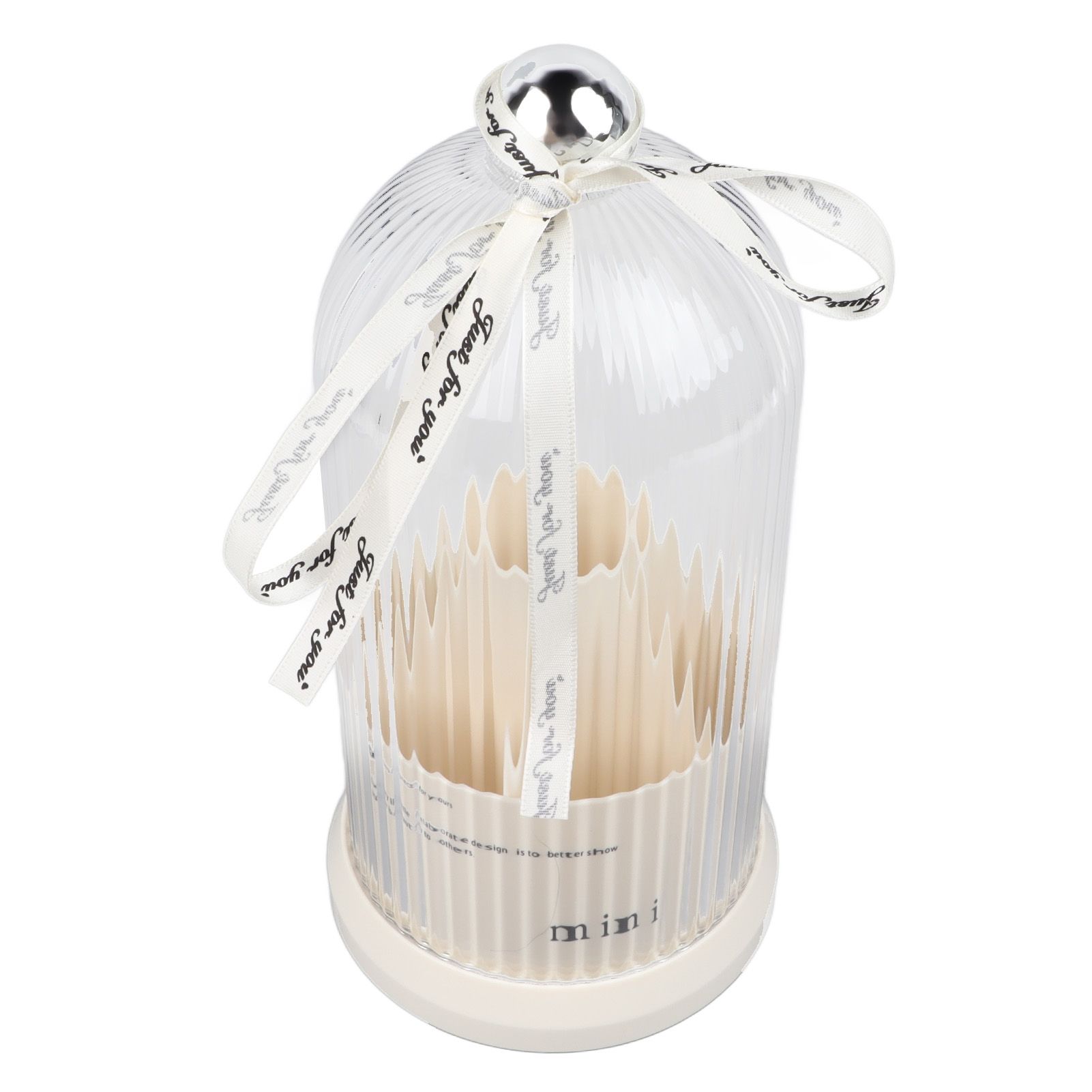 Makeup Brush Storage Holder 360 Degree Rotatable Makeup Organizer Dustproof Waterproof Holder for Lipstick Cosmetic Milky White - Image 6