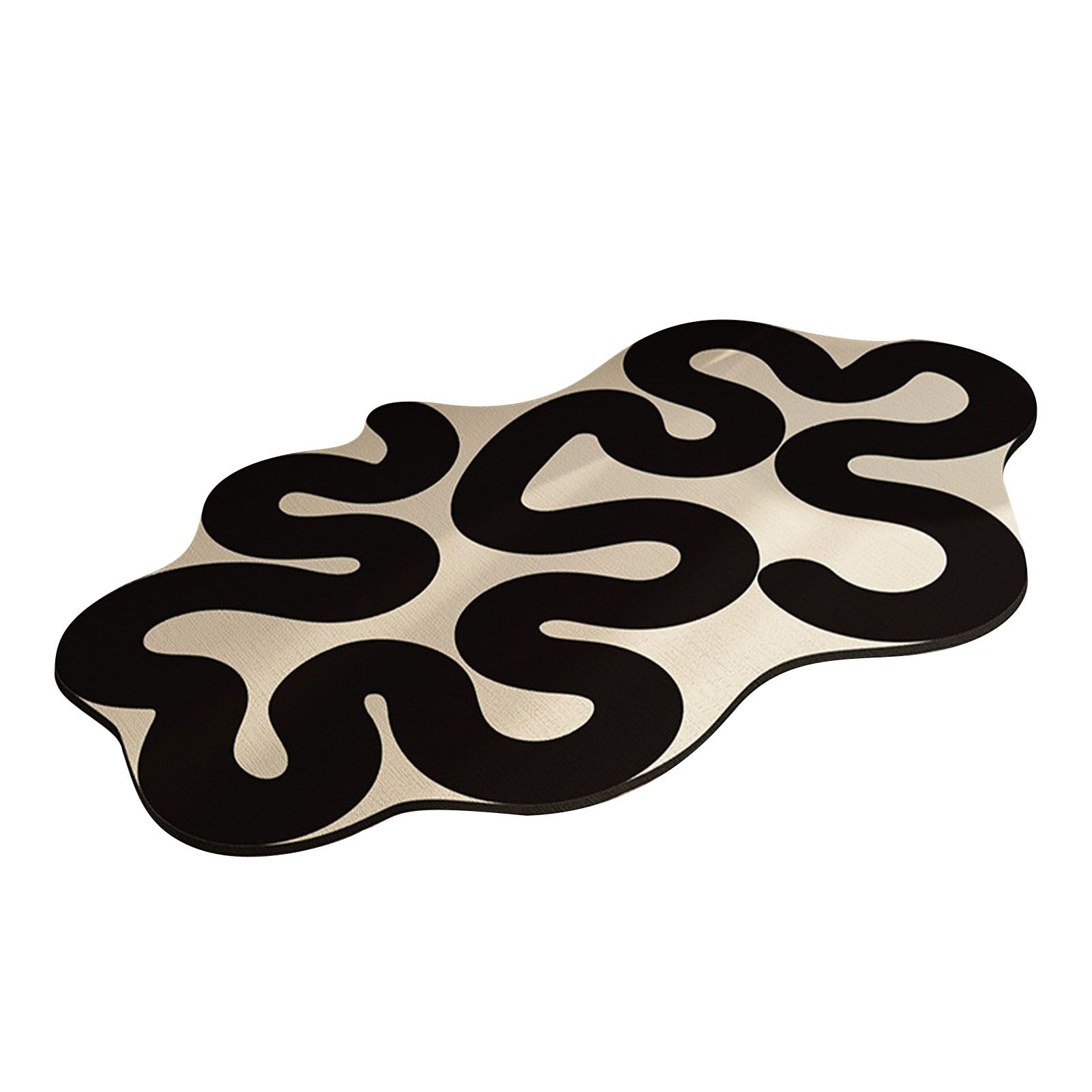 Bathroom Shaped Rug Strong Water Absorption Soft Mat Diatom Ooze Antislip Quick Dry Carpet Flowing Heart - Image 1