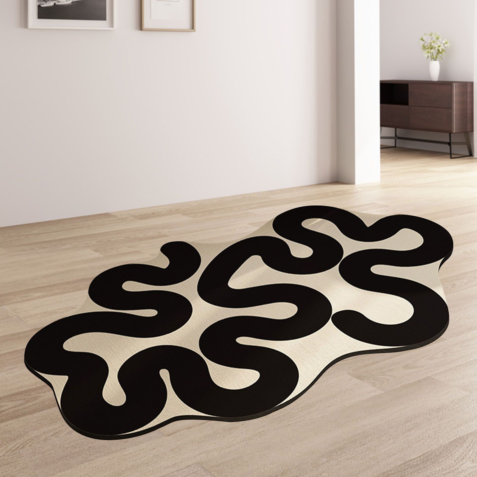 Bathroom Shaped Rug Strong Water Absorption Soft Mat Diatom Ooze Antislip Quick Dry Carpet Flowing Heart - Image 5