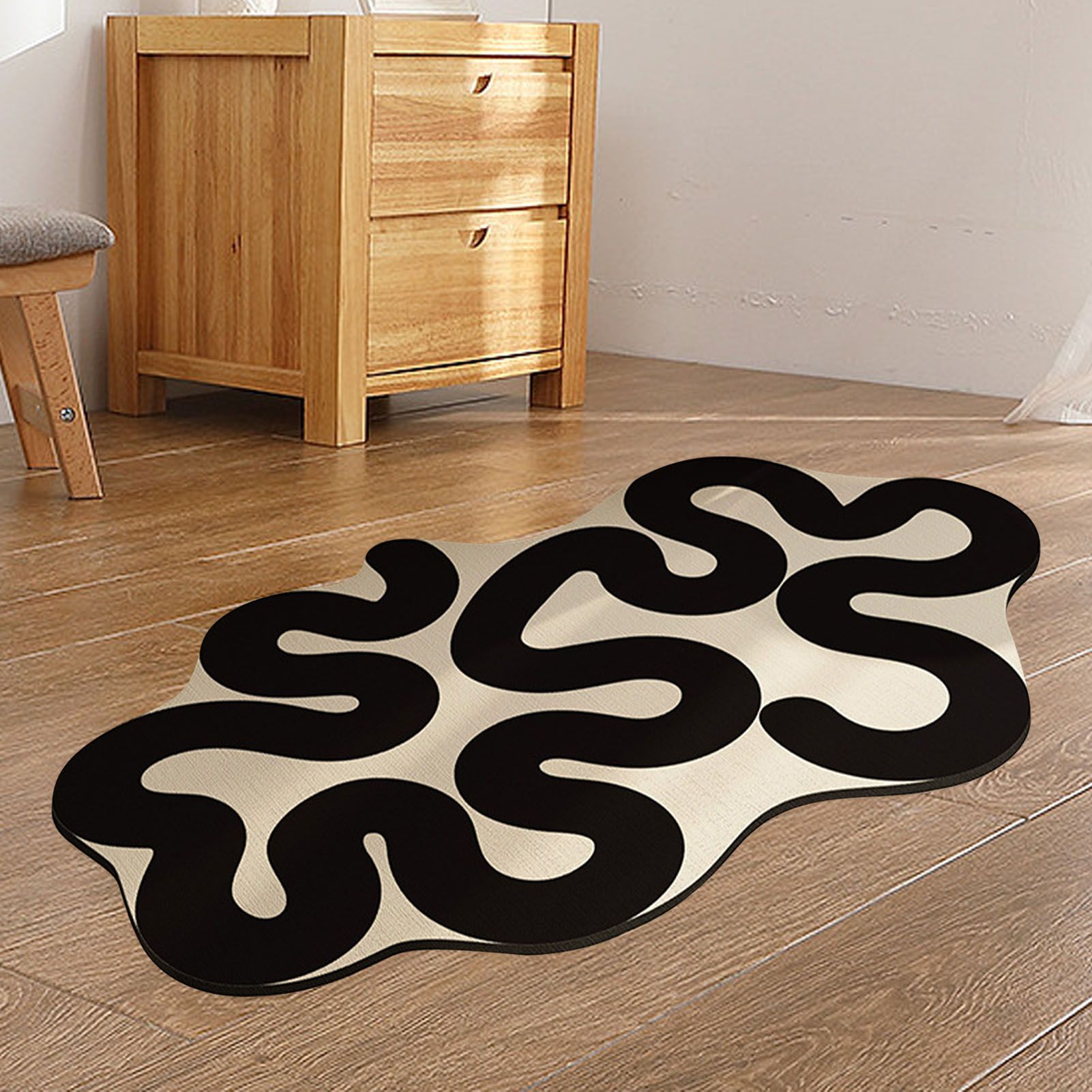Bathroom Shaped Rug Strong Water Absorption Soft Mat Diatom Ooze Antislip Quick Dry Carpet Flowing Heart - Image 6