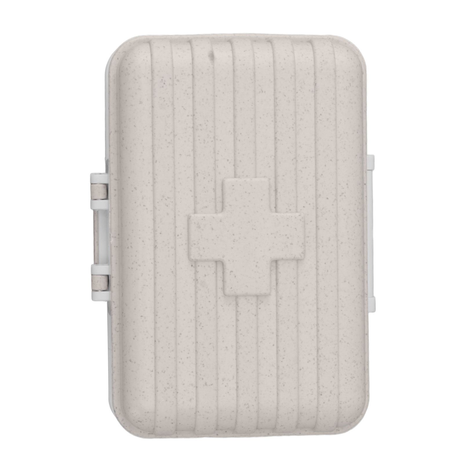 Mini Medicine Box 6 Compartments Luggage Design Tight Sealing Plastic Medicine Container for Pocket Travel Beige - Image 6