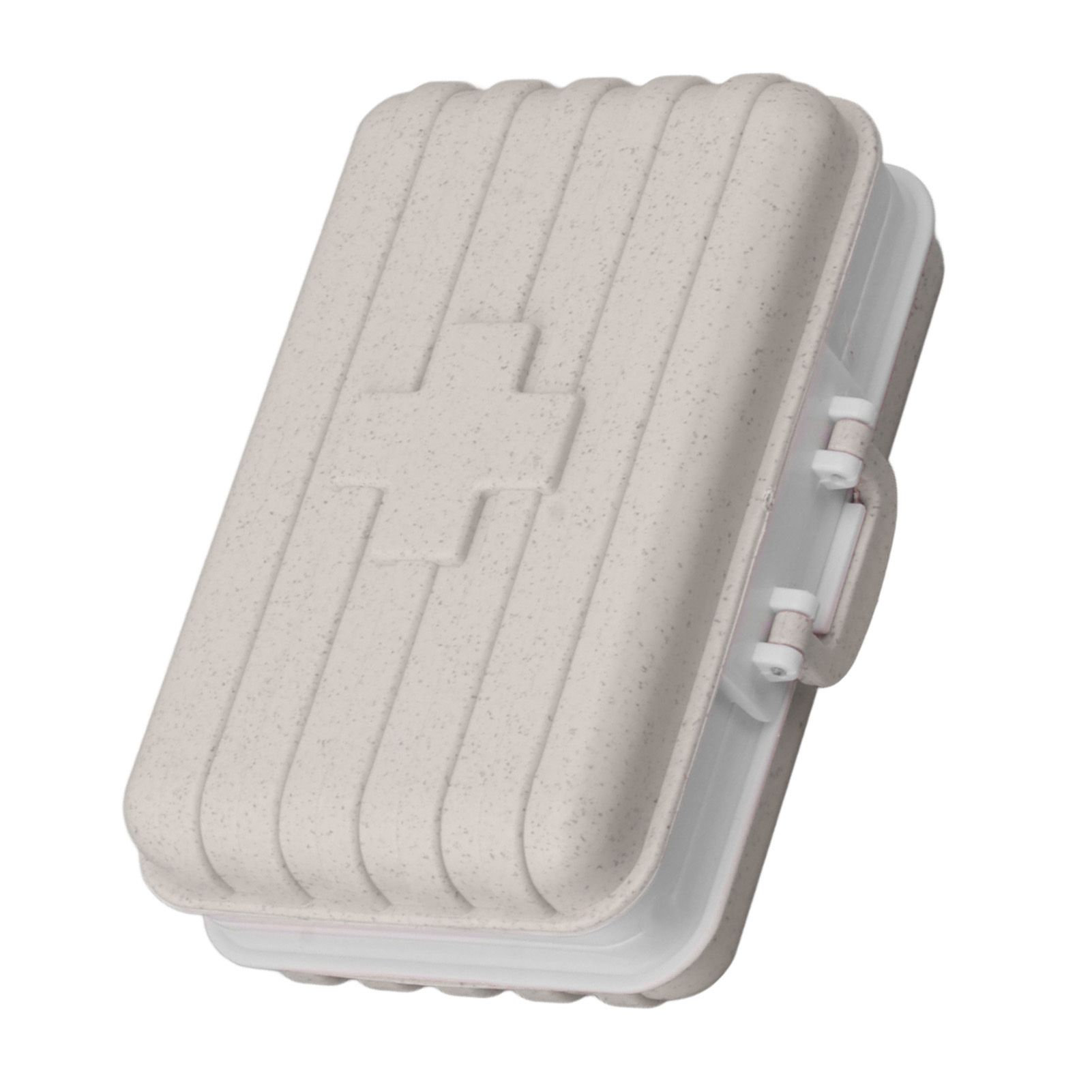 Mini Medicine Box 6 Compartments Luggage Design Tight Sealing Plastic Medicine Container for Pocket Travel Beige - Image 7