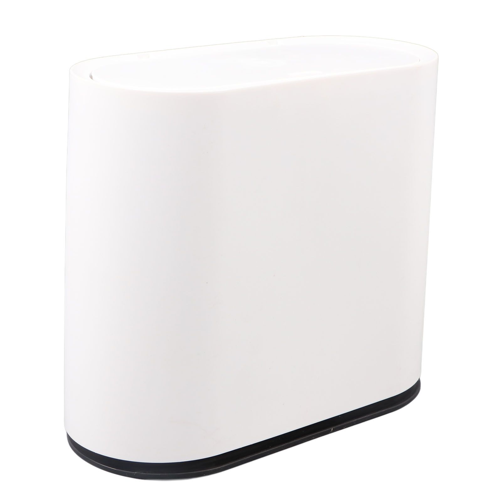 Plastic Trash Can with Press Type Lid Big White Garbage Container Bin for Bathroom Bedroom Kitchen Office - Image 6