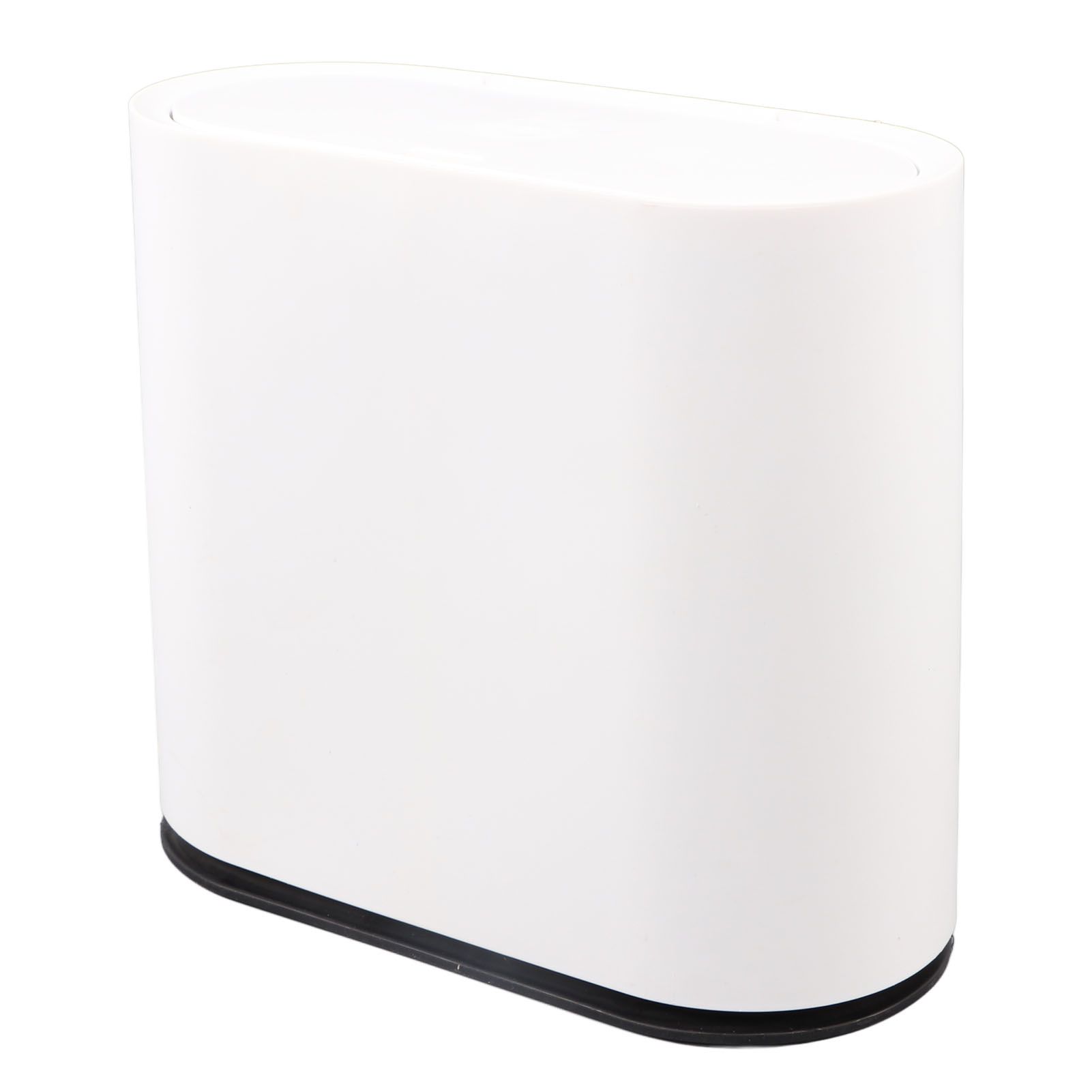 Plastic Trash Can with Press Type Lid Big White Garbage Container Bin for Bathroom Bedroom Kitchen Office - Image 7