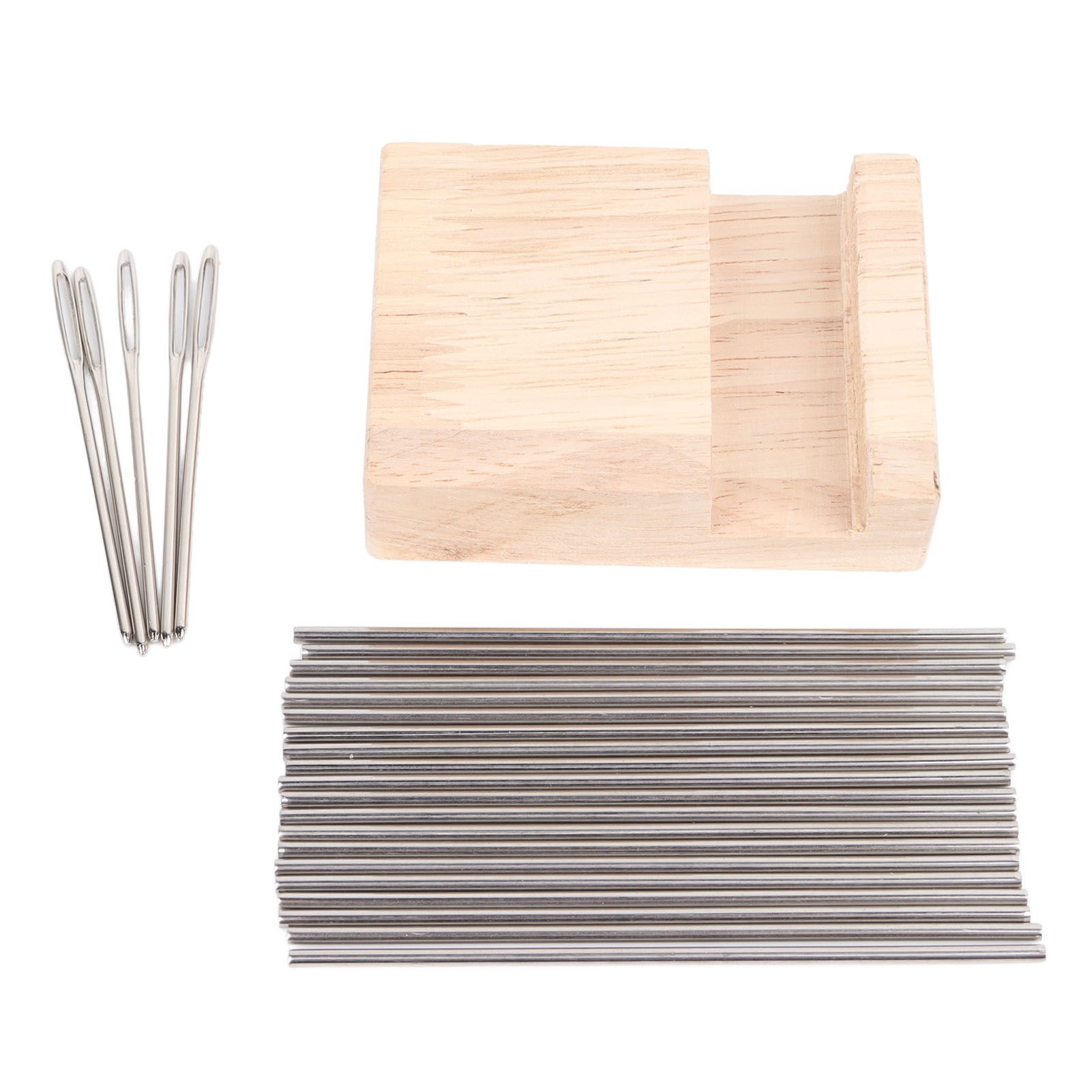 9.3in Rubber Wooden Crochet Blocking Board Crochet Accessories with 20pcs Steel Pins Stand for Knitting Crochet Projects - Image 3