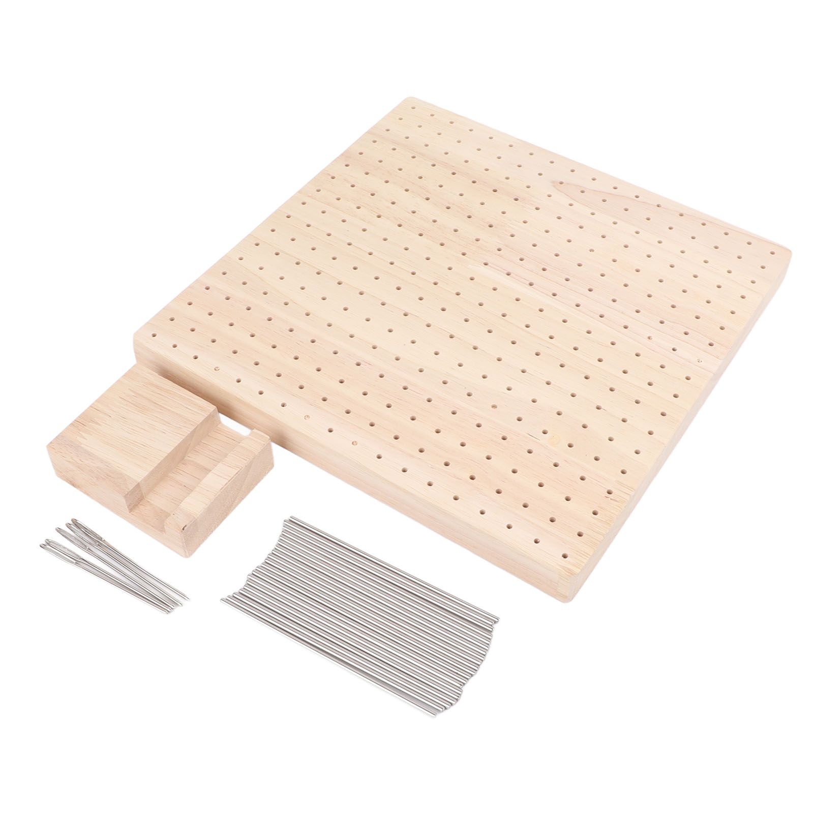 9.3in Rubber Wooden Crochet Blocking Board Crochet Accessories with 20pcs Steel Pins Stand for Knitting Crochet Projects - Image 4