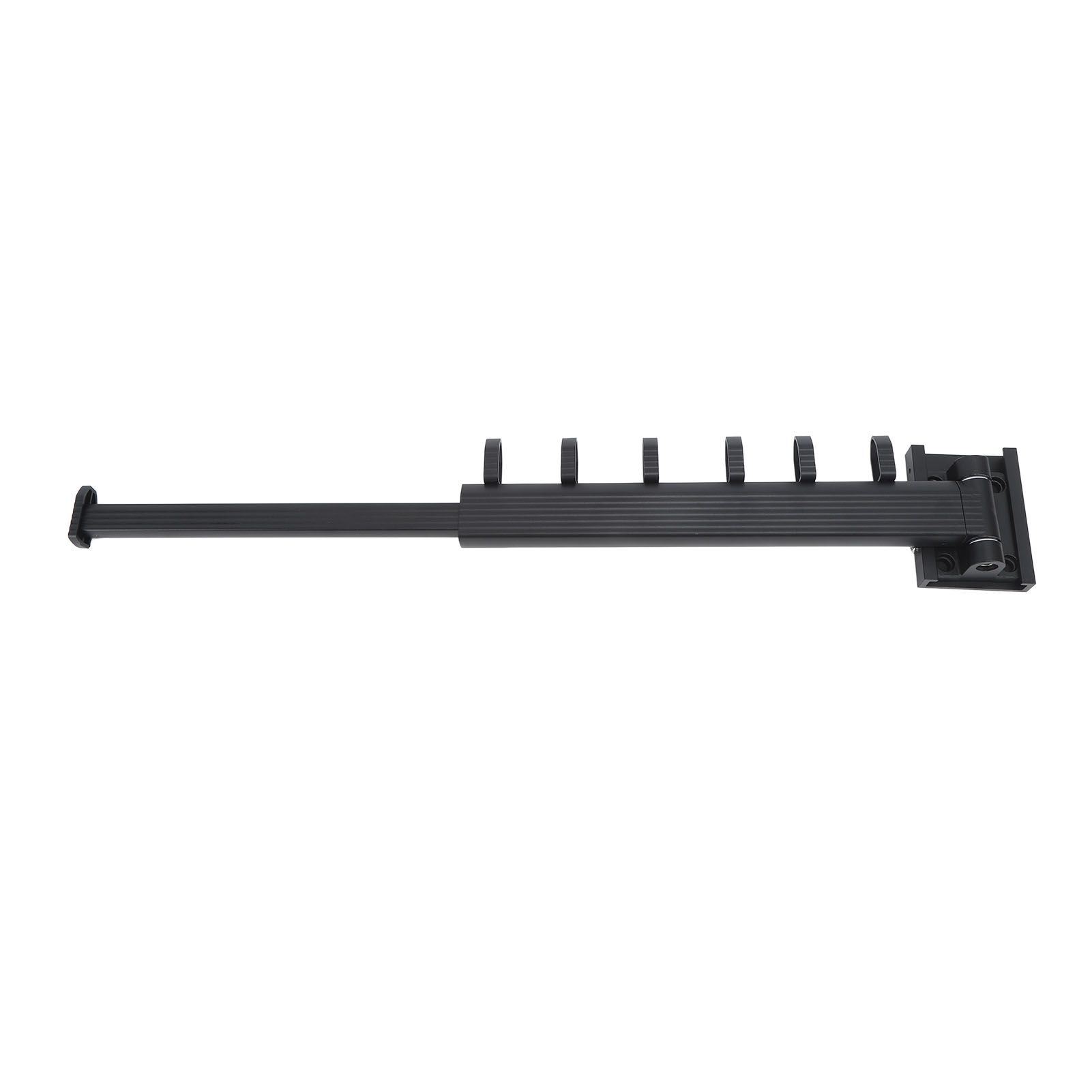 Wall Mounted Clothes Drying Rack Retractable Laundry Drying Rack for Balcony Bedroom Black - Image 2
