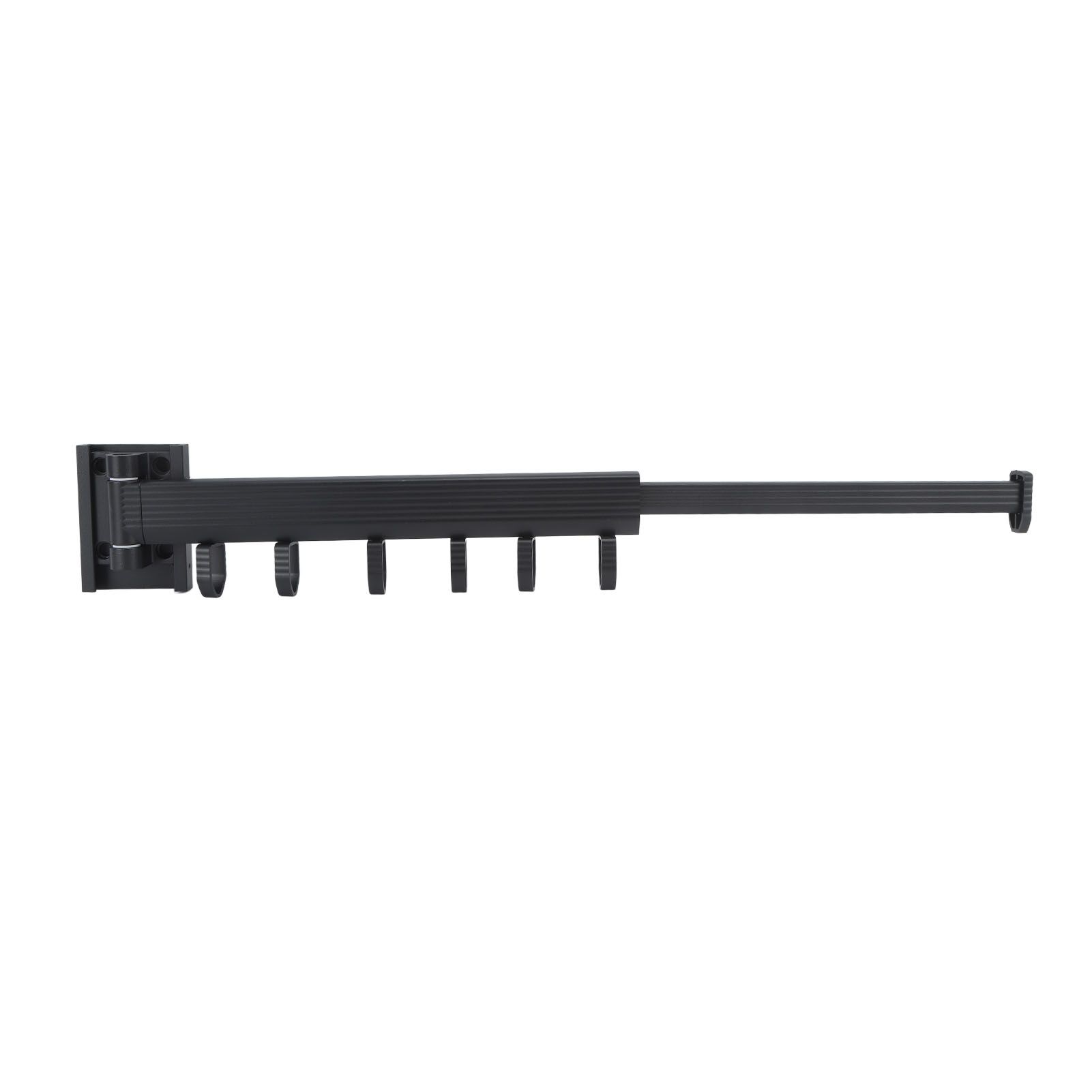 Wall Mounted Clothes Drying Rack Retractable Laundry Drying Rack for Balcony Bedroom Black - Image 8