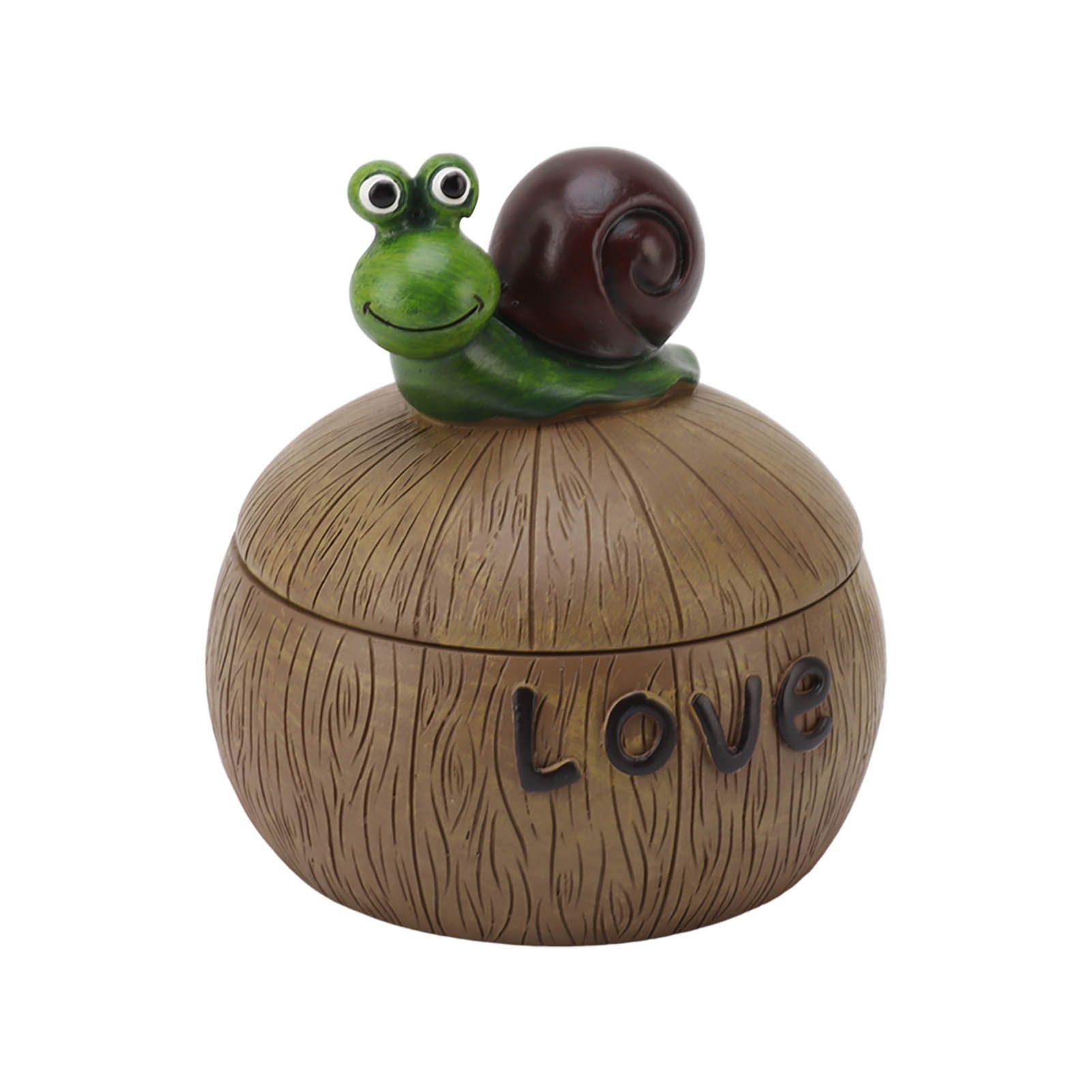 Cute Resin Ashtray Innovative Cartoon Animal Hand Painted Cigarette Ashtray with Lid for Home Living Room Office Snail - Image 3