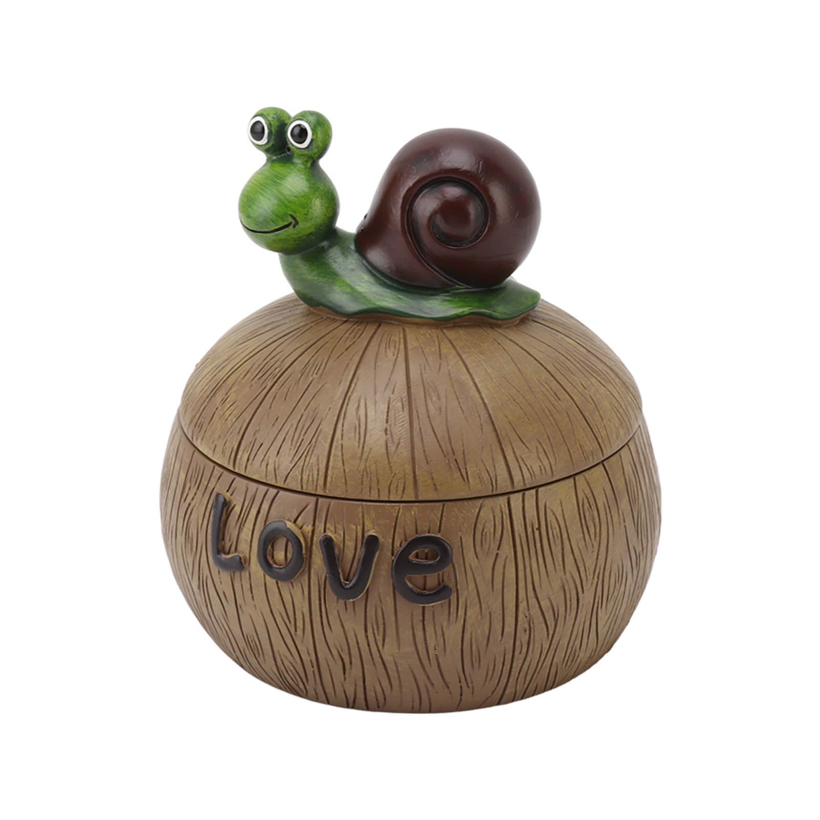 Cute Resin Ashtray Innovative Cartoon Animal Hand Painted Cigarette Ashtray with Lid for Home Living Room Office Snail - Image 4