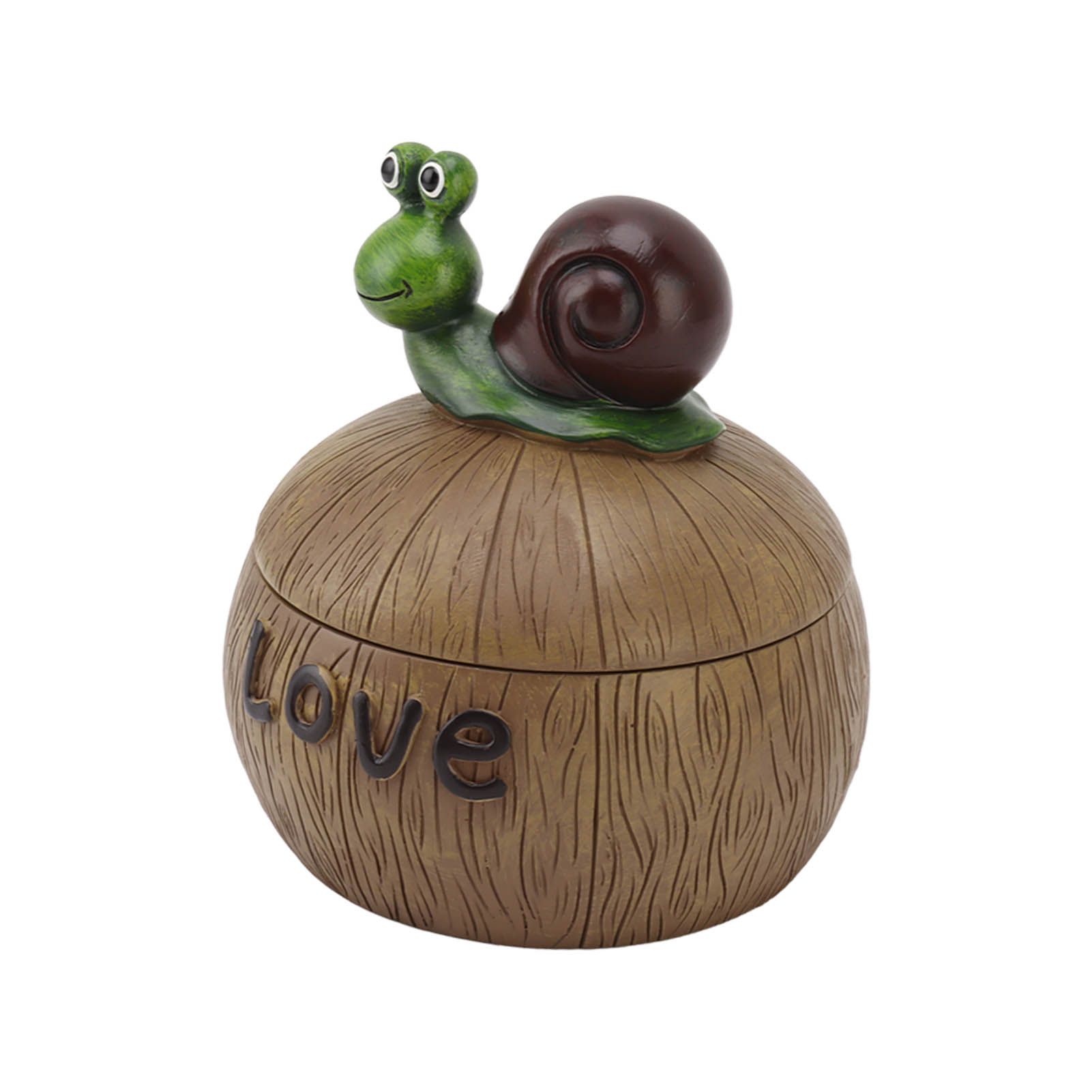 Cute Resin Ashtray Innovative Cartoon Animal Hand Painted Cigarette Ashtray with Lid for Home Living Room Office Snail - Image 6