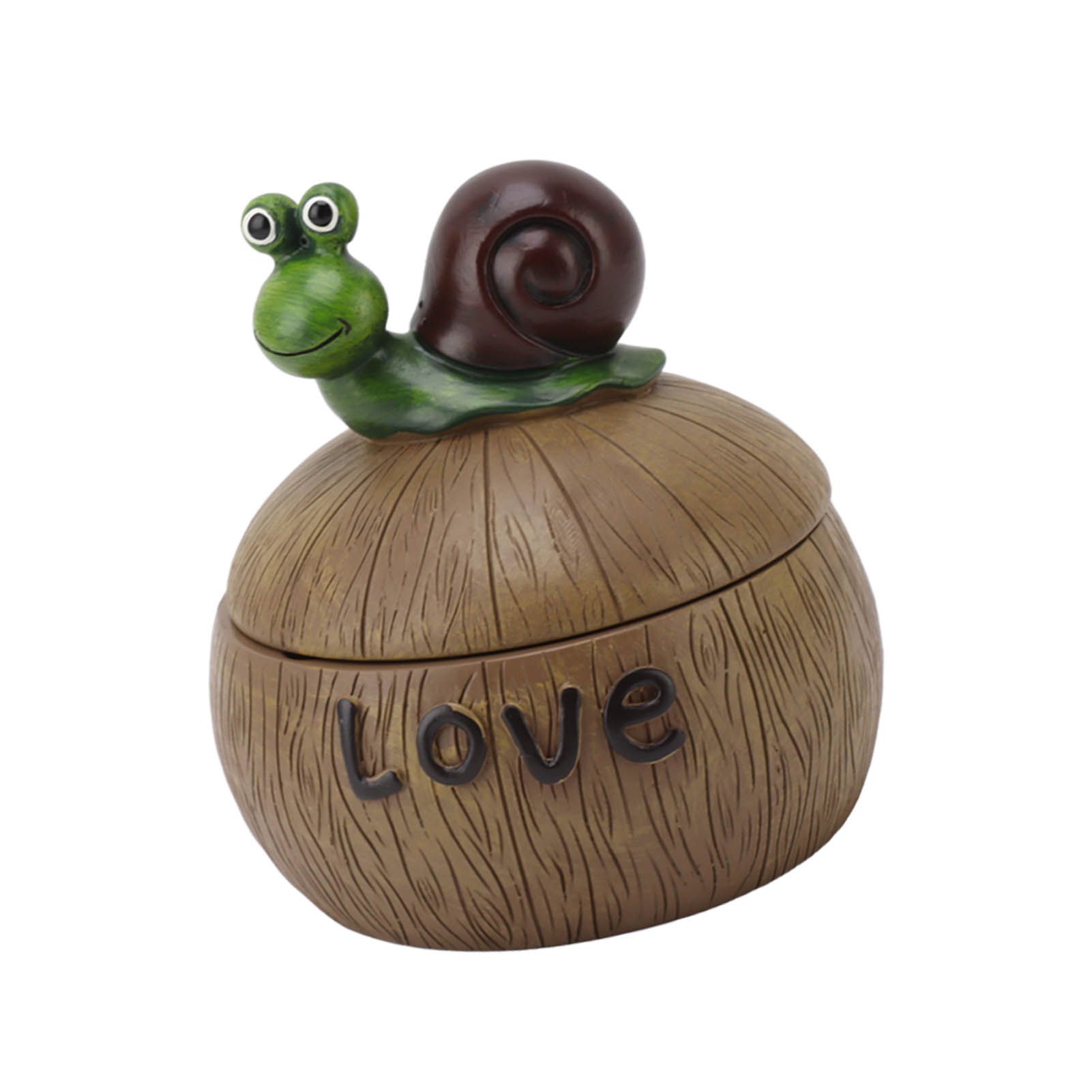 Cute Resin Ashtray Innovative Cartoon Animal Hand Painted Cigarette Ashtray with Lid for Home Living Room Office Snail - Image 7