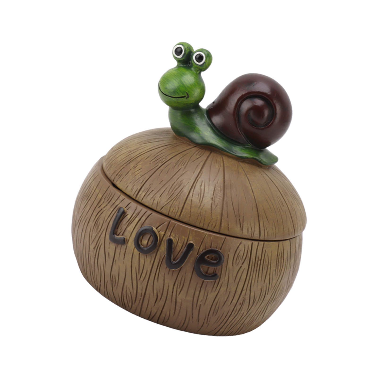 Cute Resin Ashtray Innovative Cartoon Animal Hand Painted Cigarette Ashtray with Lid for Home Living Room Office Snail - Image 8
