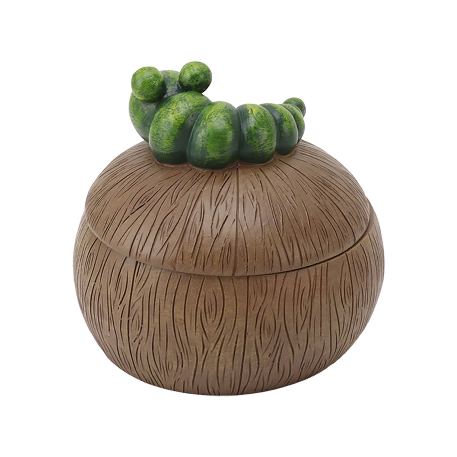 Cute Resin Ashtray Innovative Cartoon Animal Hand Painted Cigarette Ashtray with Lid for Home Living Room Office Caterpillar - Image 5