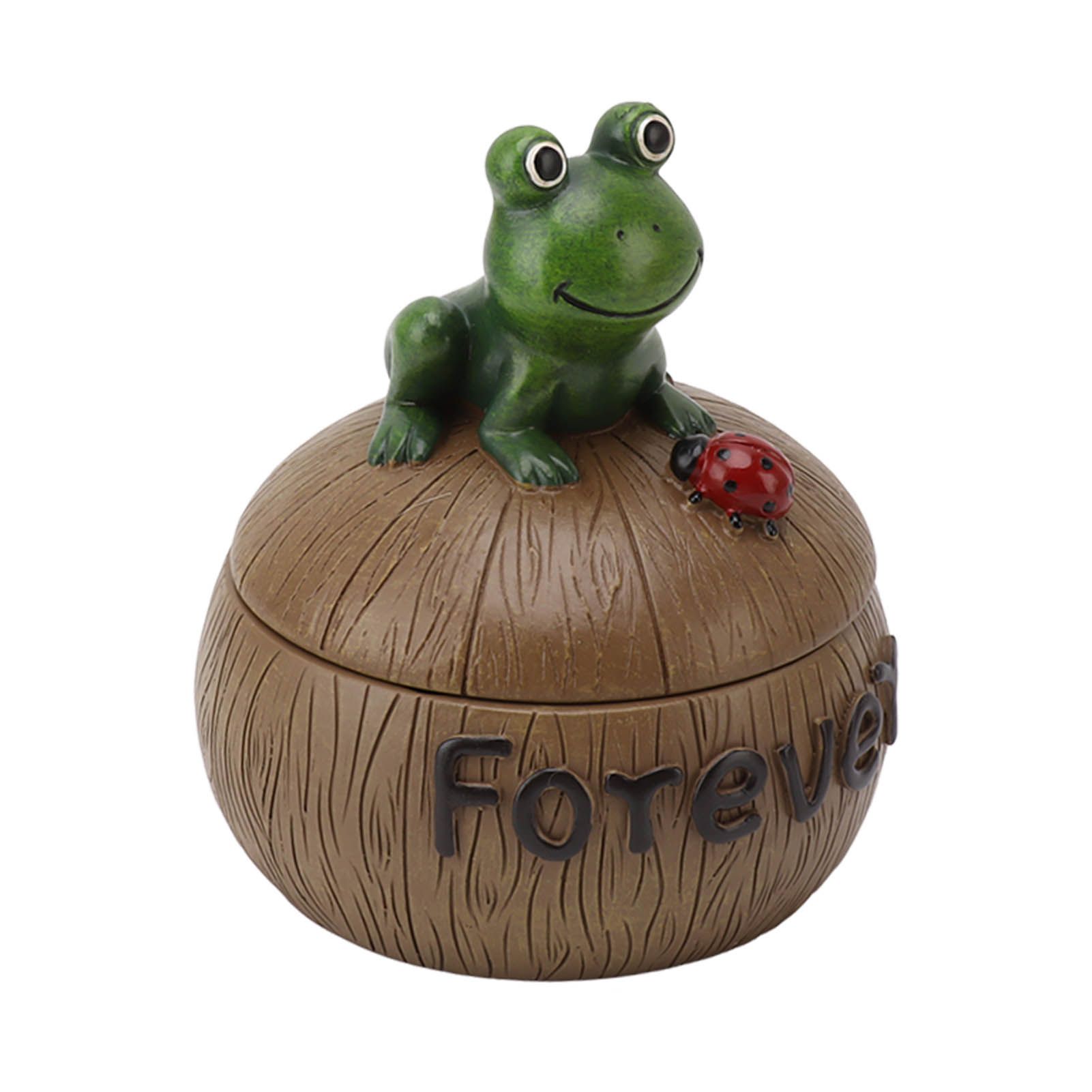 Cute Resin Ashtray Innovative Cartoon Animal Hand Painted Cigarette Ashtray with Lid for Home Living Room Office Frog - Image 3