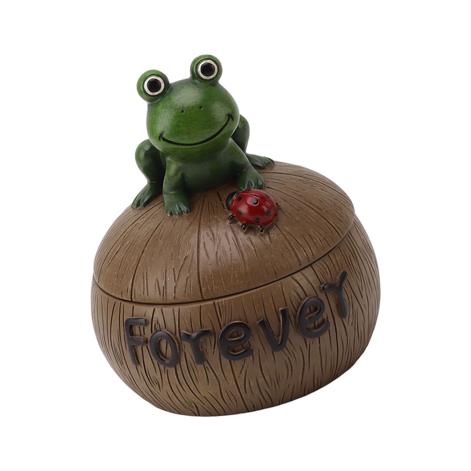 Cute Resin Ashtray Innovative Cartoon Animal Hand Painted Cigarette Ashtray with Lid for Home Living Room Office Frog - Image 7