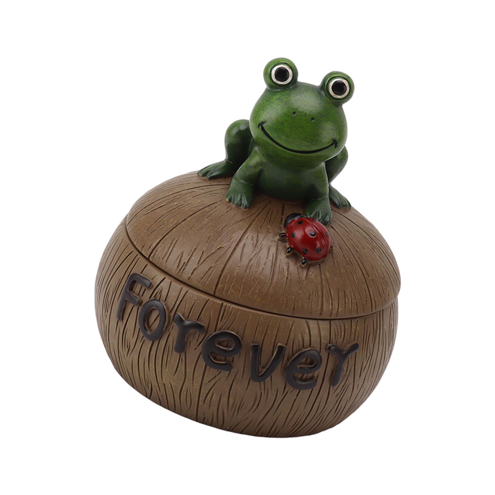 Cute Resin Ashtray Innovative Cartoon Animal Hand Painted Cigarette Ashtray with Lid for Home Living Room Office Frog - Image 8