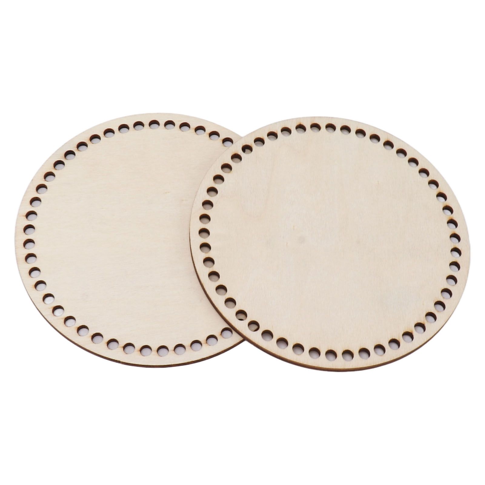 2 Pcs Wooden Crochet Bag Bottom Rounded Crochet Basket Wood Base for DIY Basket Bags - Image 5