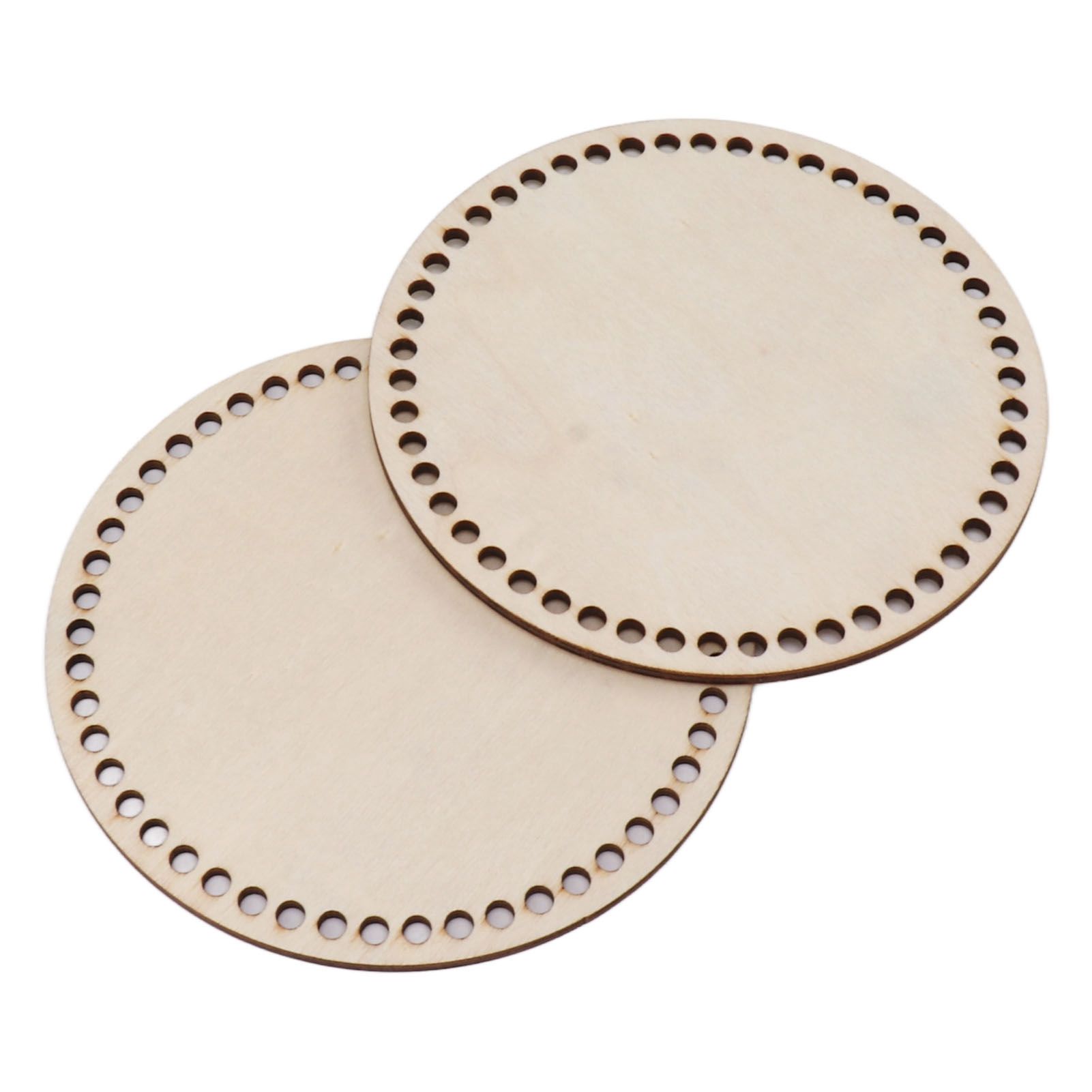 2 Pcs Wooden Crochet Bag Bottom Rounded Crochet Basket Wood Base for DIY Basket Bags - Image 6
