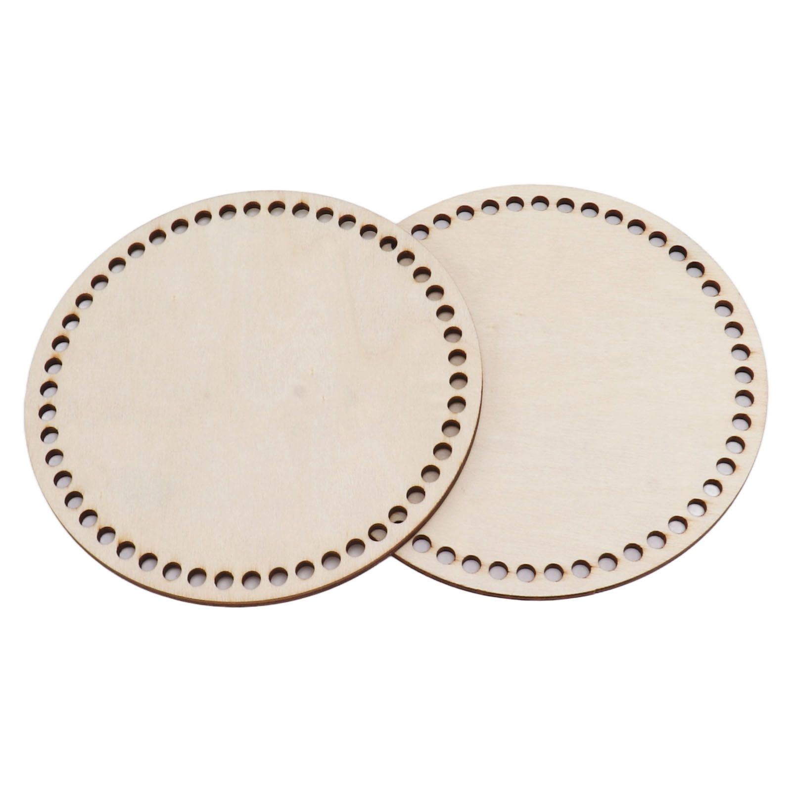 2 Pcs Wooden Crochet Bag Bottom Rounded Crochet Basket Wood Base for DIY Basket Bags - Image 8