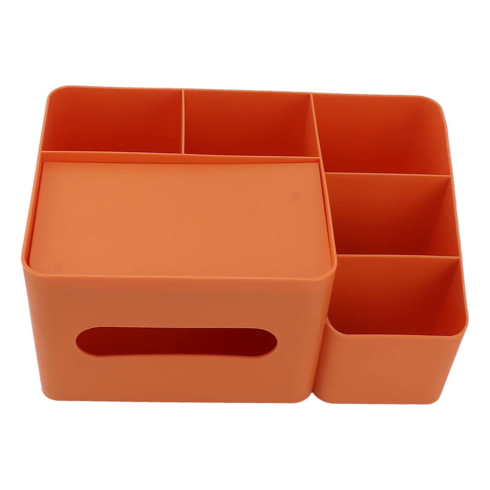 Tissue Box Organizer with Lid Plastic Exquisite Smooth Surface Tissue Desk Organizer for Home Office Orange - Image 6