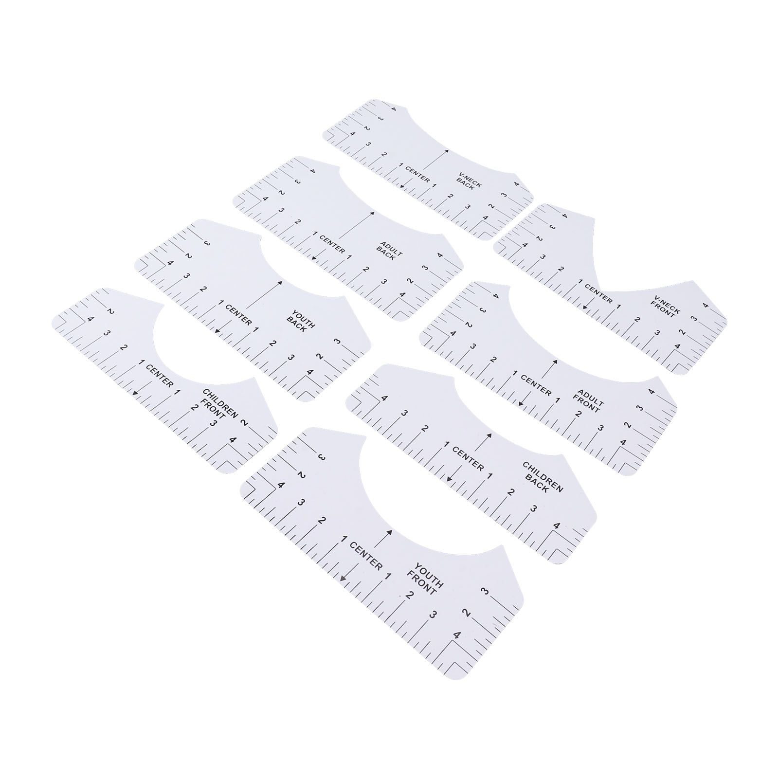 8PCS T Shirt Ruler Guide PVC Clothing Centering Design T Shirt Alignment Tool for Heat Press Accessories - Image 2