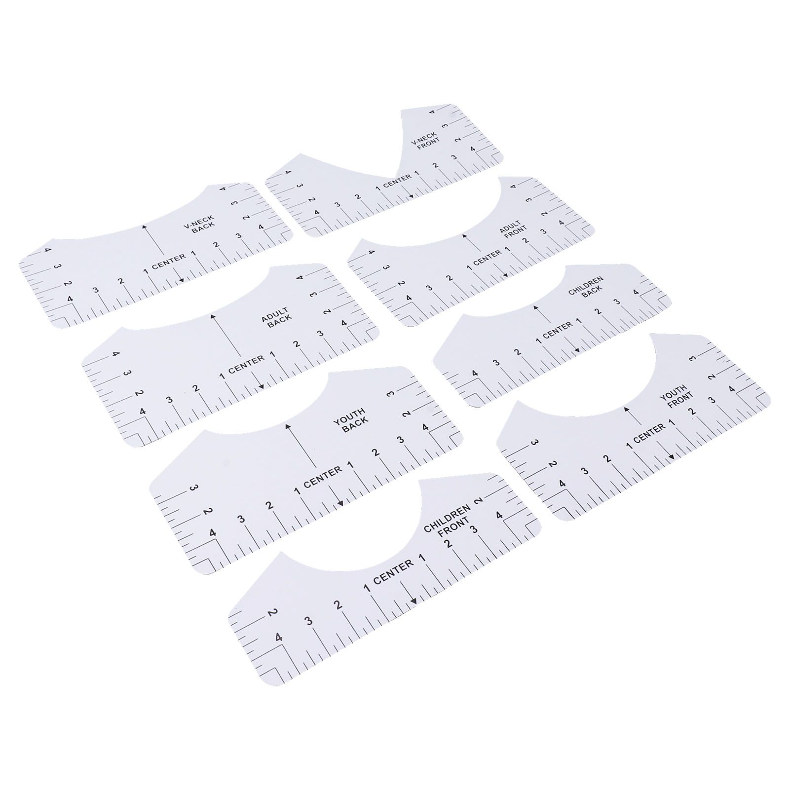 8PCS T Shirt Ruler Guide PVC Clothing Centering Design T Shirt Alignment Tool for Heat Press Accessories - Image 3